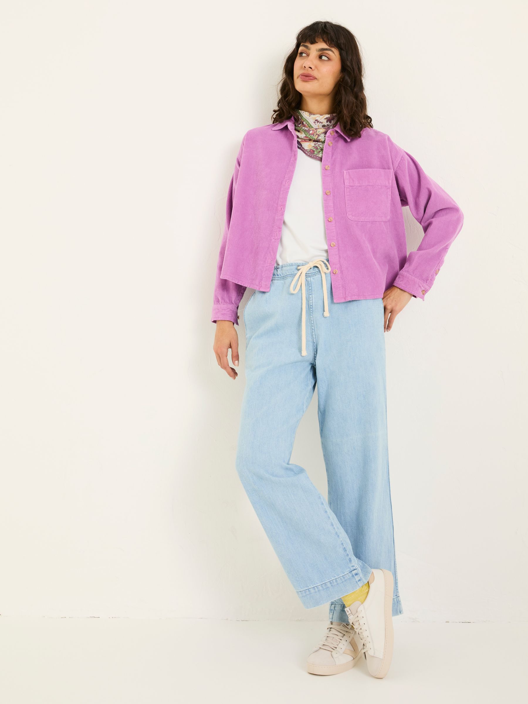 Vivienne Heather Purple 100% Cotton Cord Shirt - Image 3 of 10