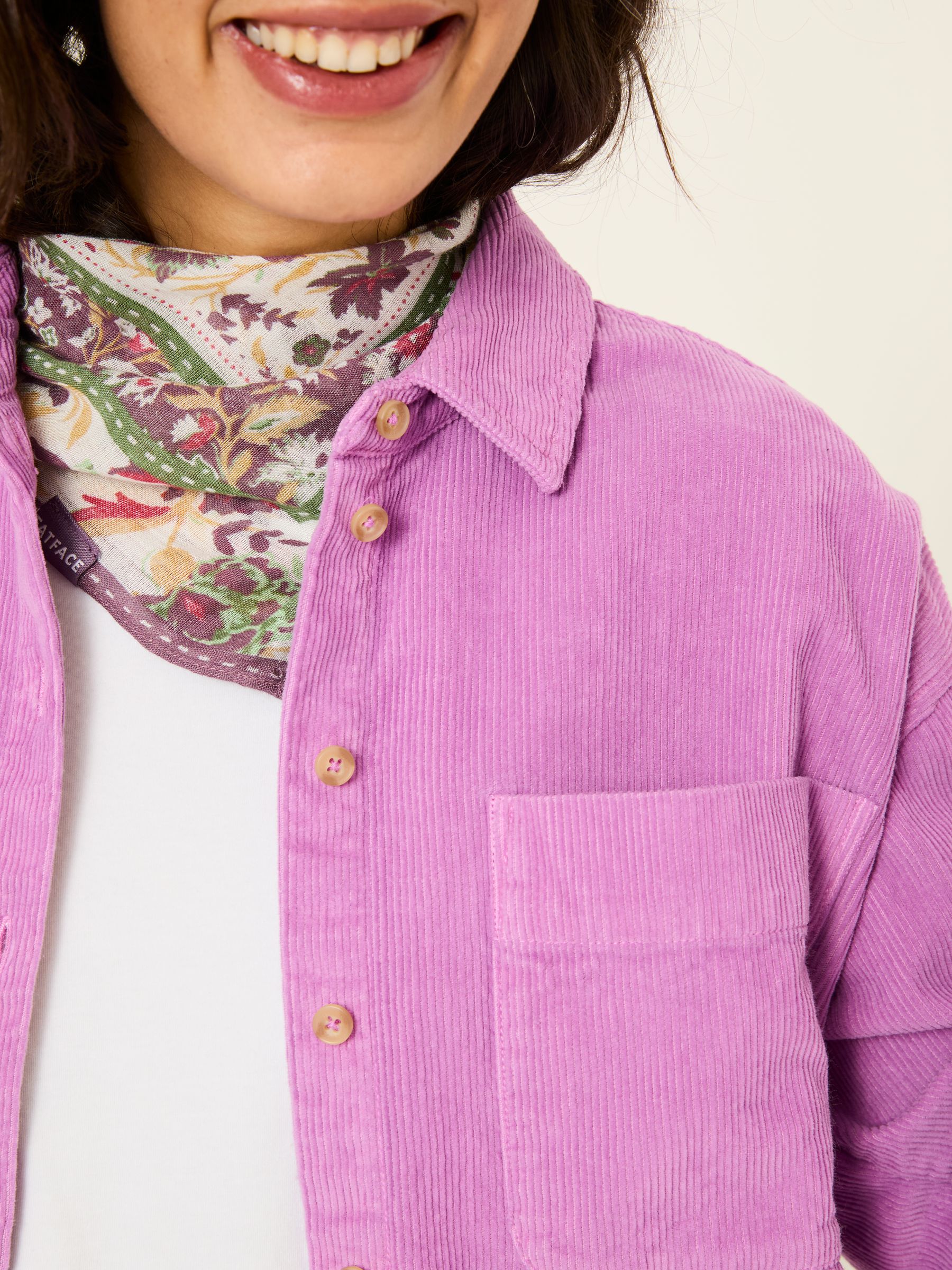 Vivienne Heather Purple 100% Cotton Cord Shirt - Image 5 of 10