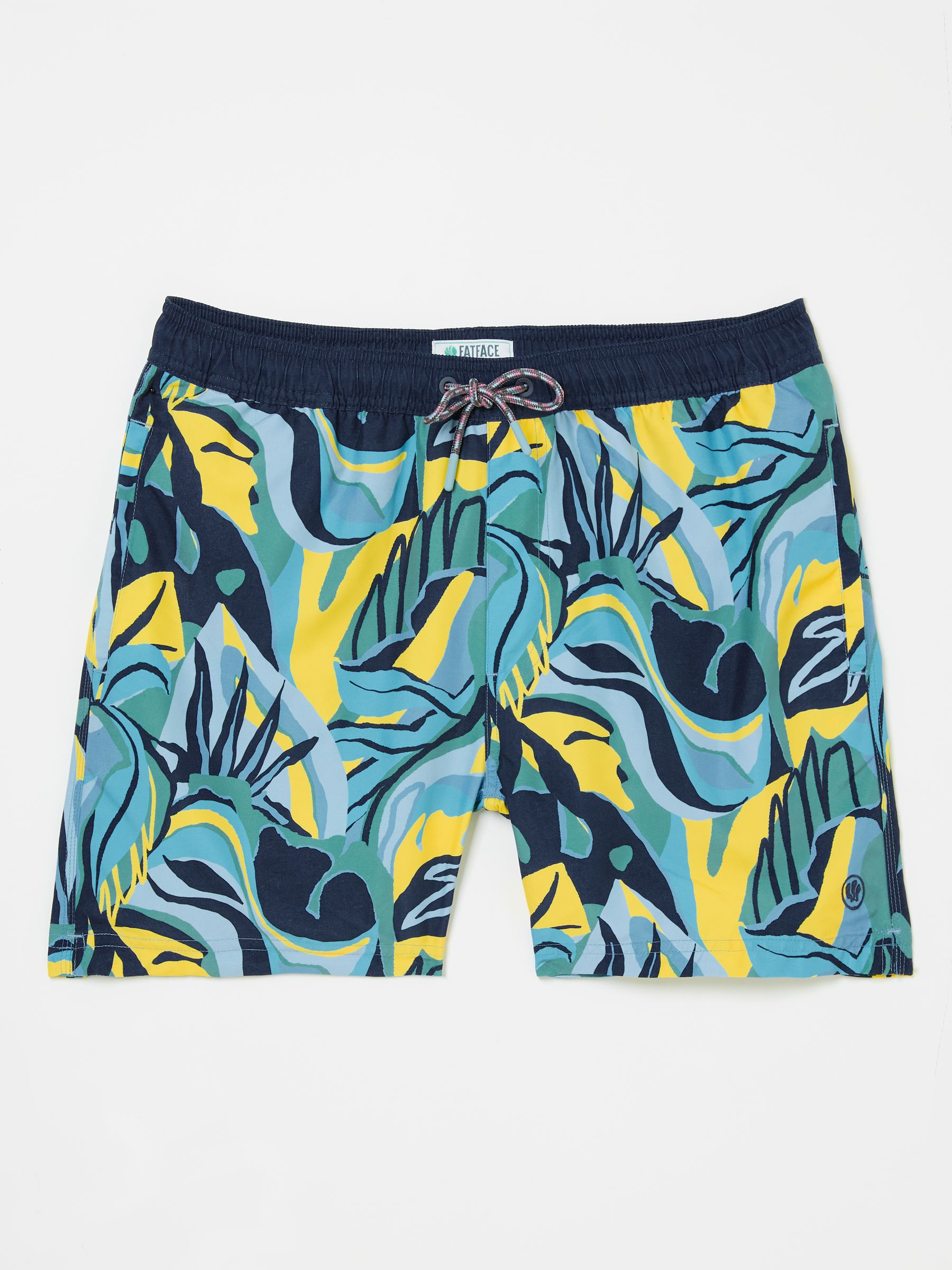 Trevose Blue Abstract Swim Shorts - Image 5 of 5