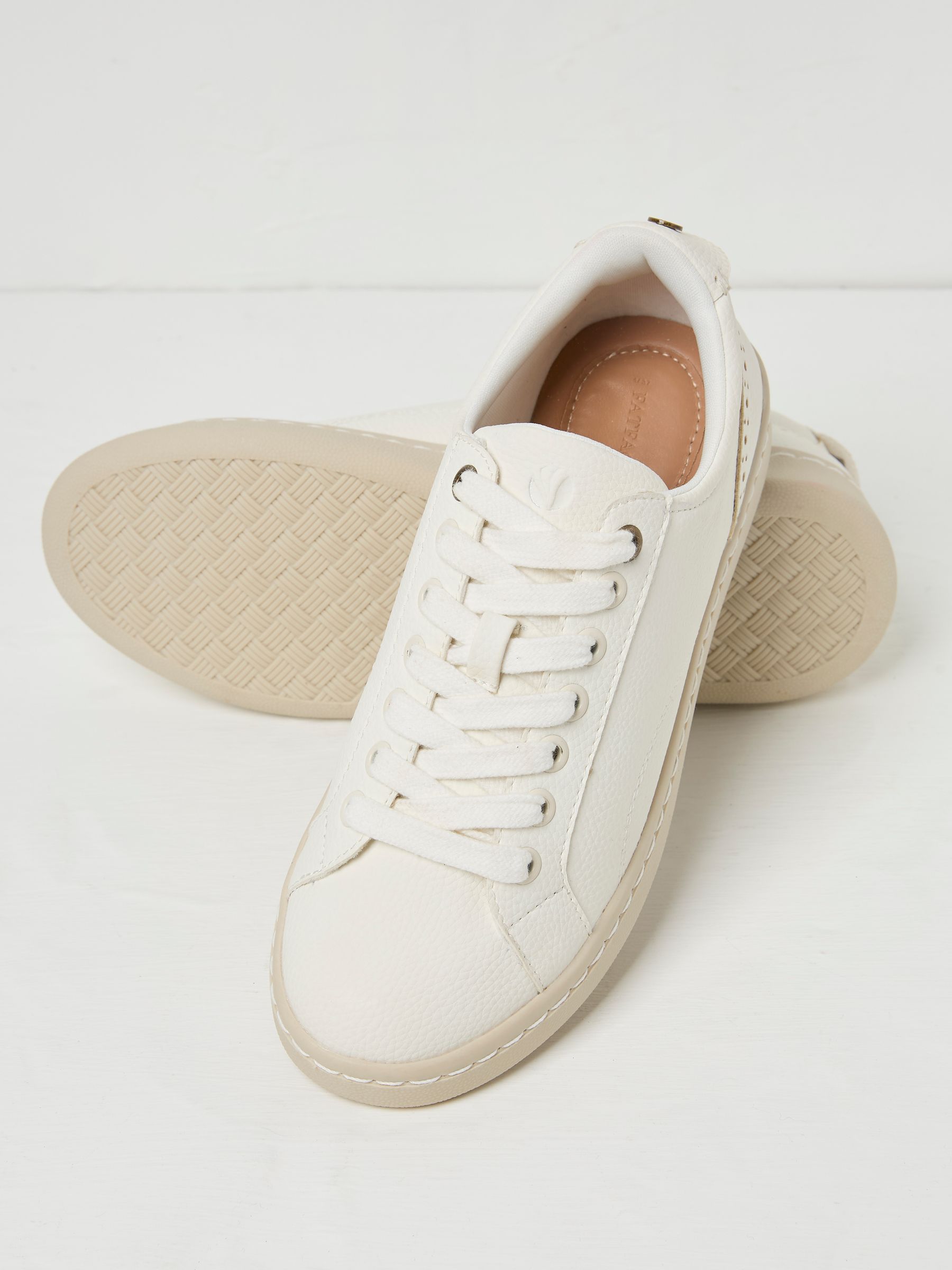 White Nora Lace Up Trainer - Image 2 of 3