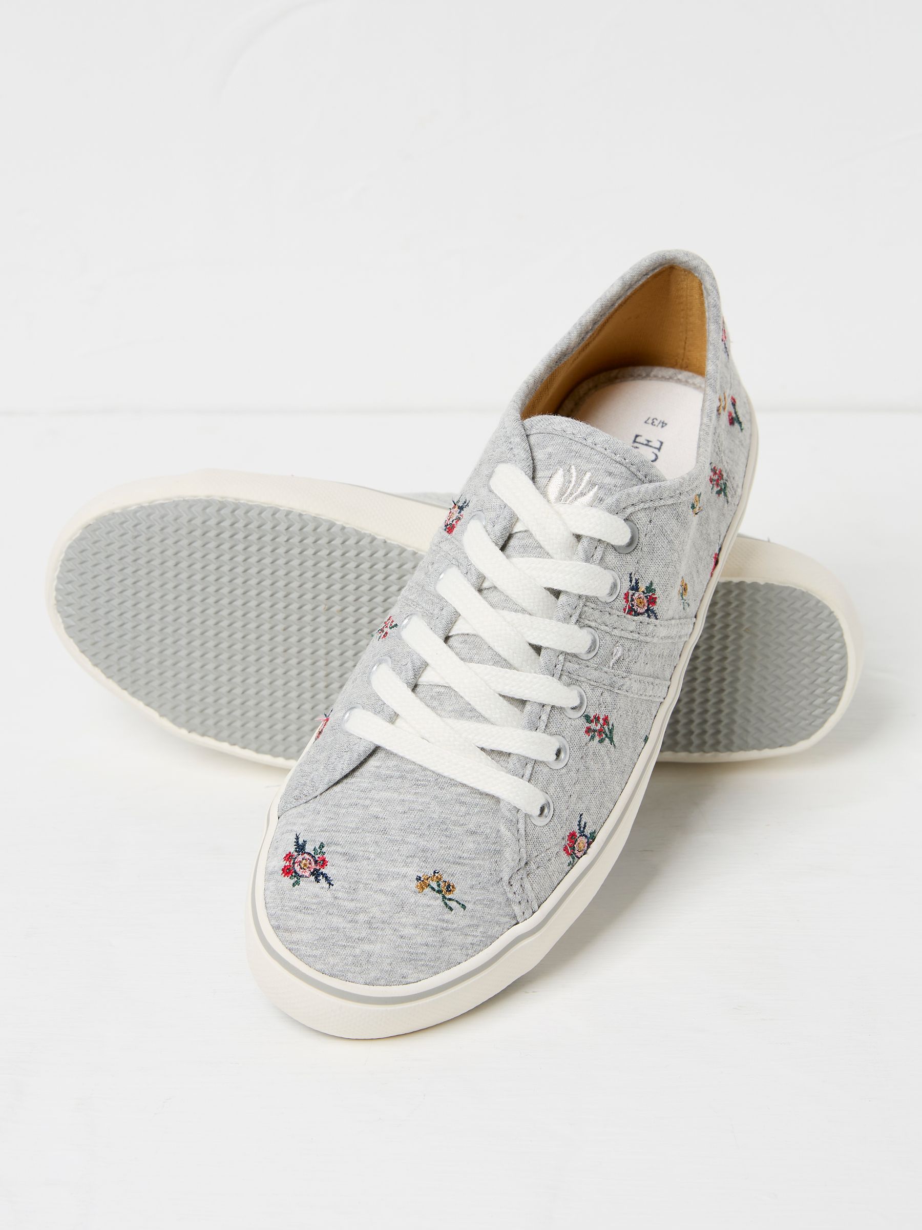 Grey Lola Canvas Trainers - Image 3 of 3
