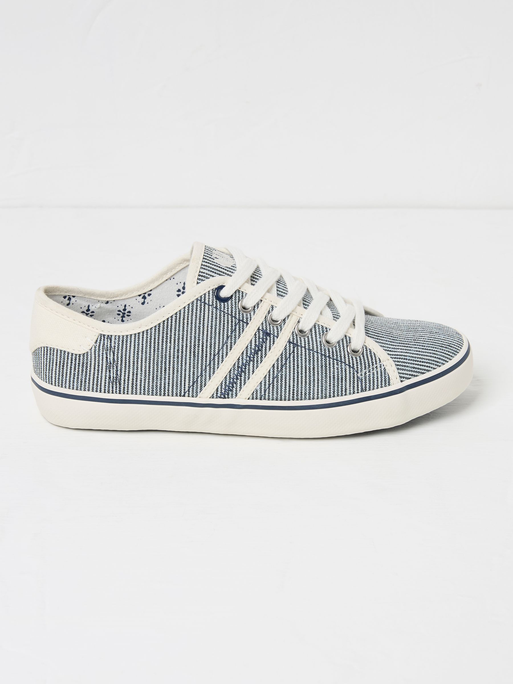 Navy Lola Canvas Trainers - Image 1 of 3