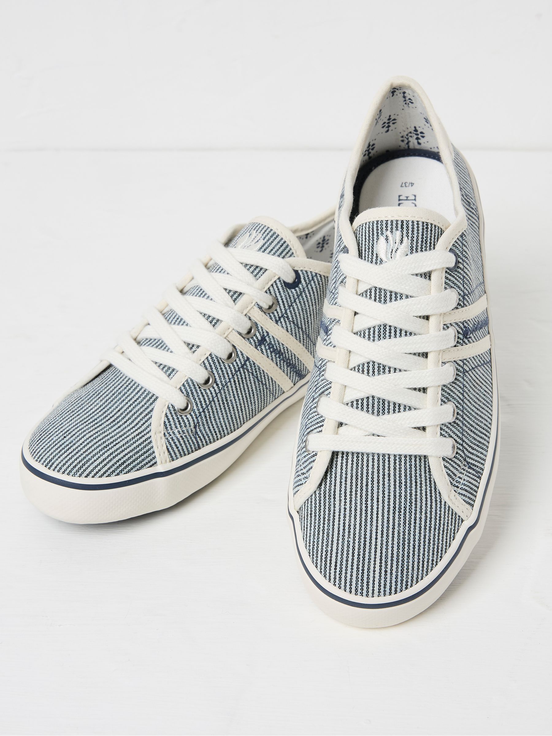 Navy Lola Canvas Trainers - Image 2 of 3