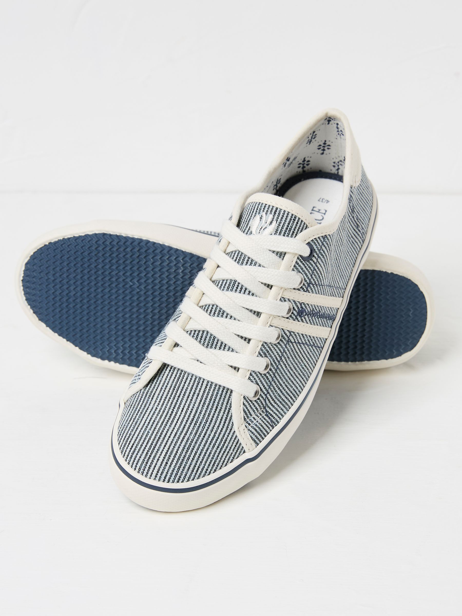 Navy Lola Canvas Trainers - Image 3 of 3