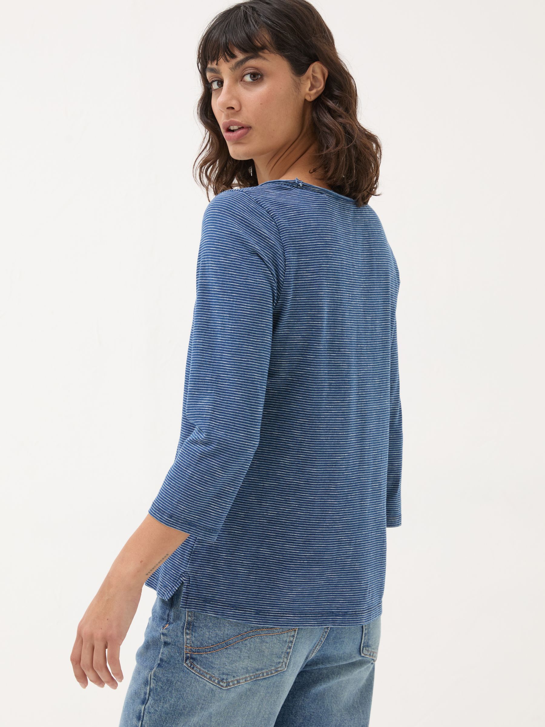Porter Blue Stripe 100% Cotton T-Shirt - Image 2 of 4