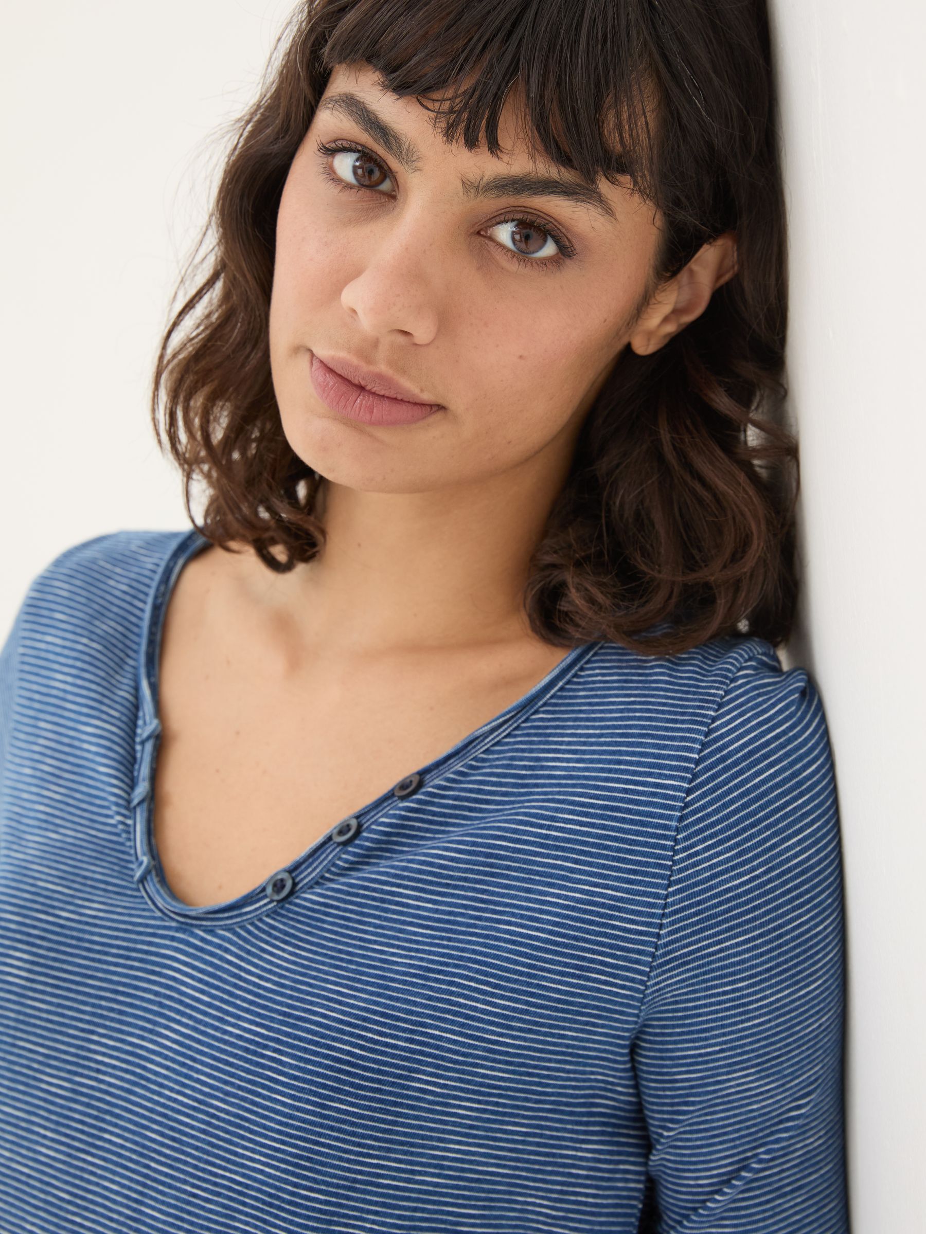 Porter Blue Stripe 100% Cotton T-Shirt - Image 3 of 4
