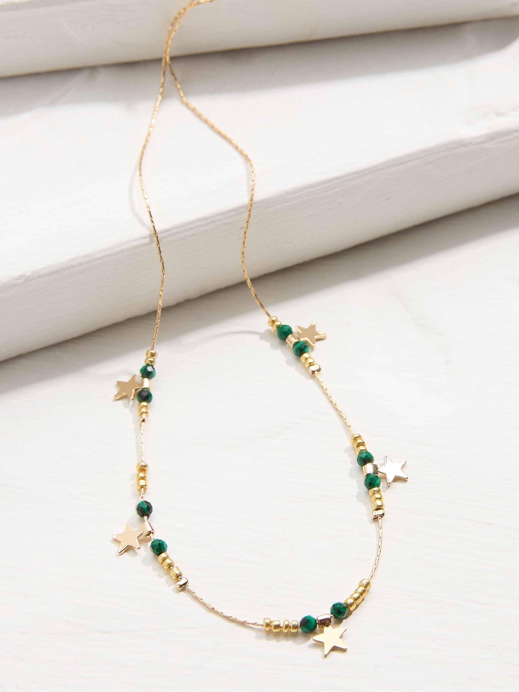 Gold Tone Star Necklace - Image 2 of 2