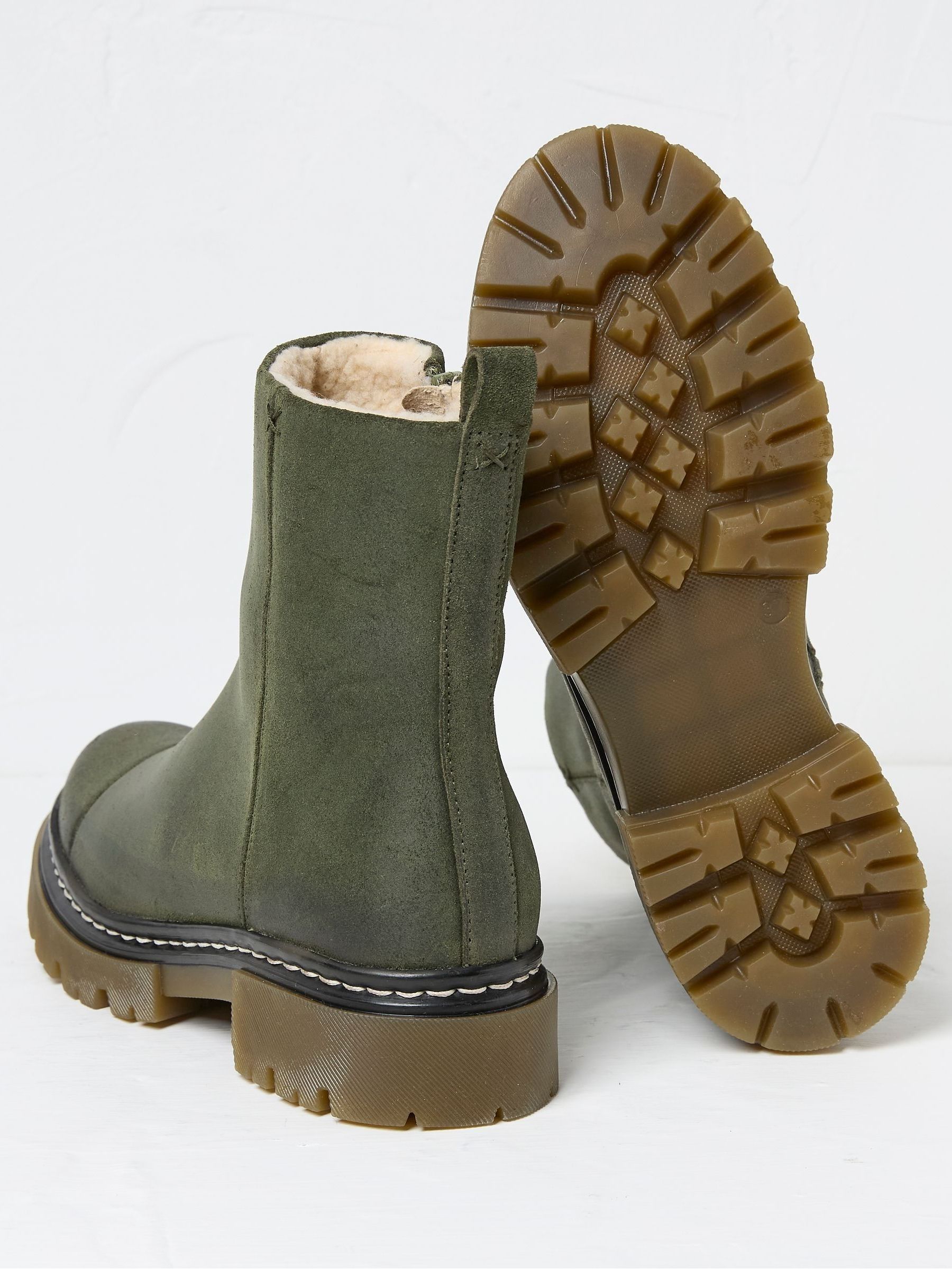 Winslie Khaki Green Chunky Boots - Image 3 of 3