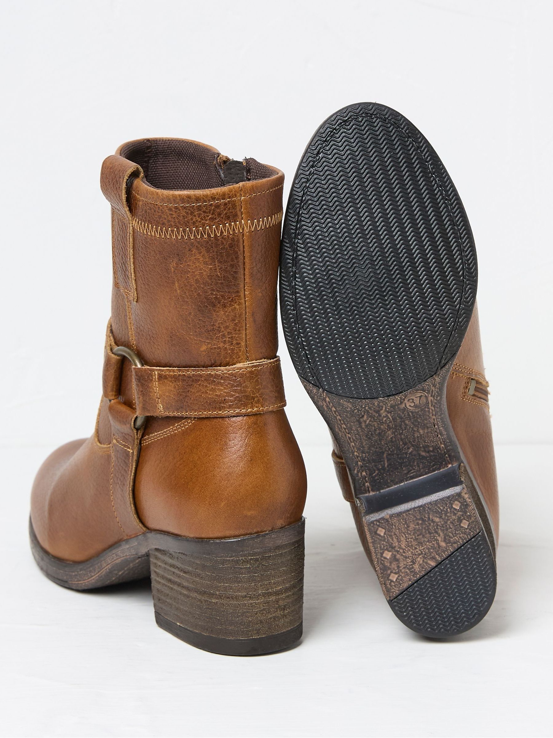 Hazel Tan Brown Mid Heel Boots - Image 2 of 3