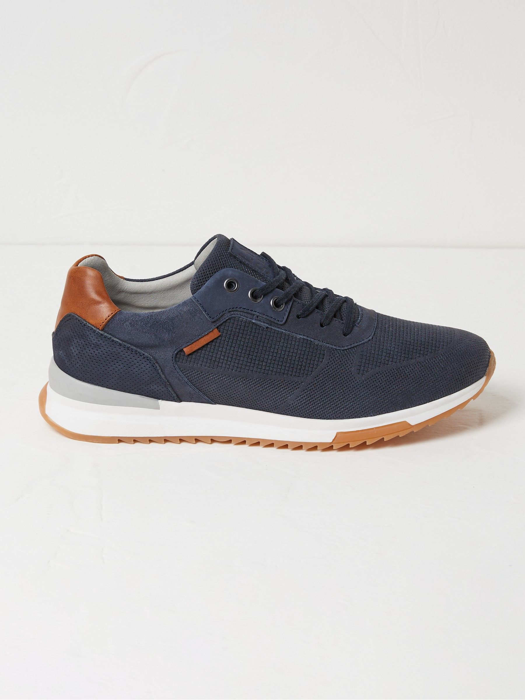 Wells Blue Leather Trainers - Image 1 of 3