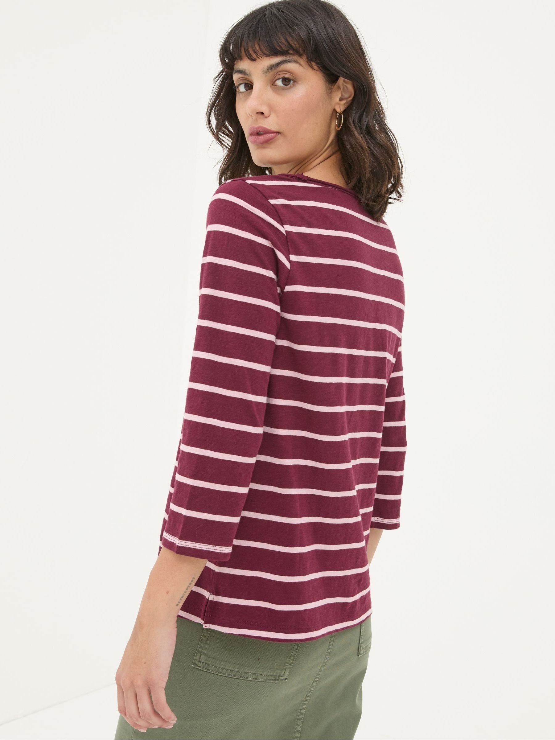Porter Red Organic Cotton Stripe T-Shirt - Image 2 of 6