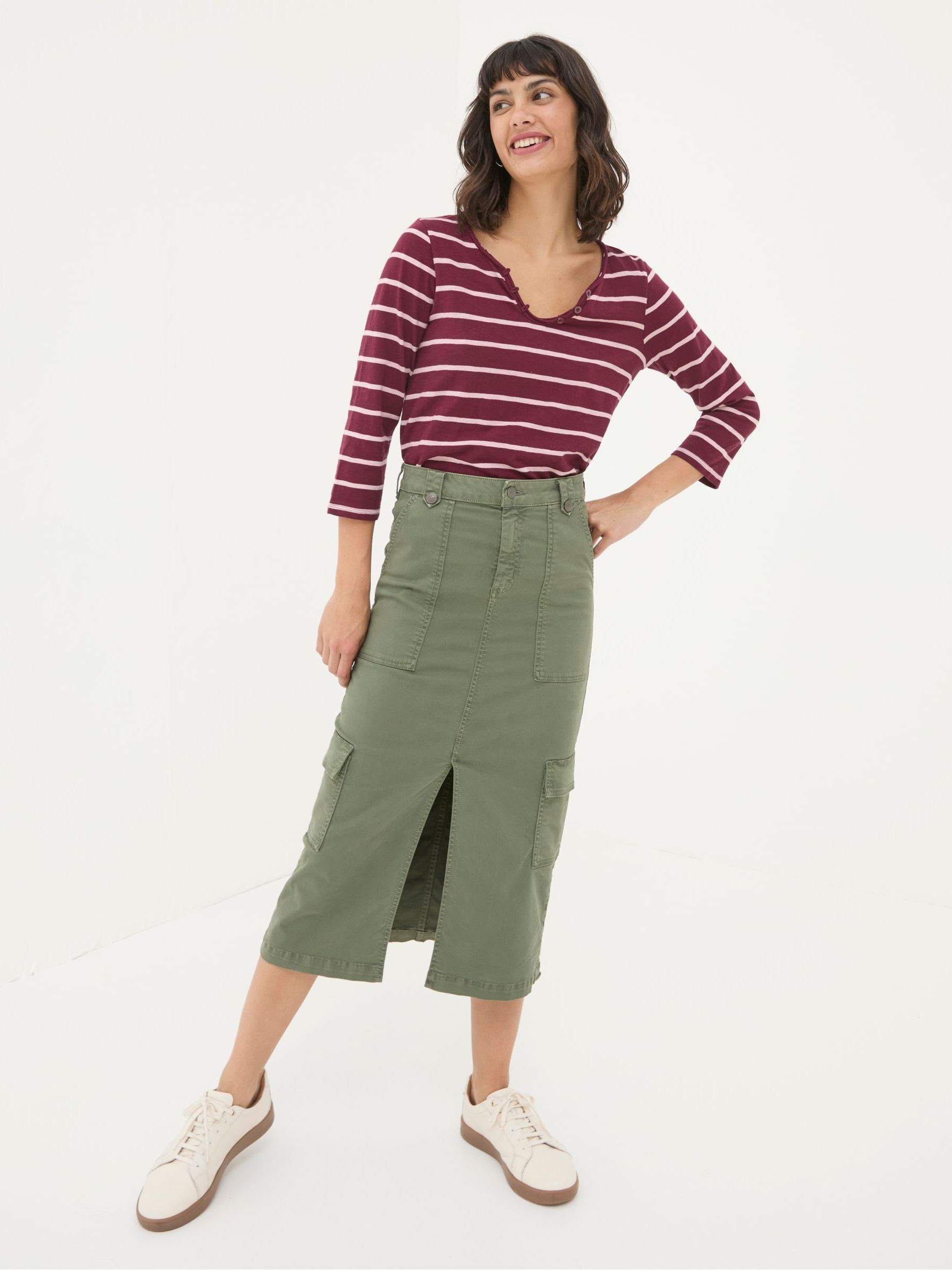 Porter Red Organic Cotton Stripe T-Shirt - Image 3 of 6