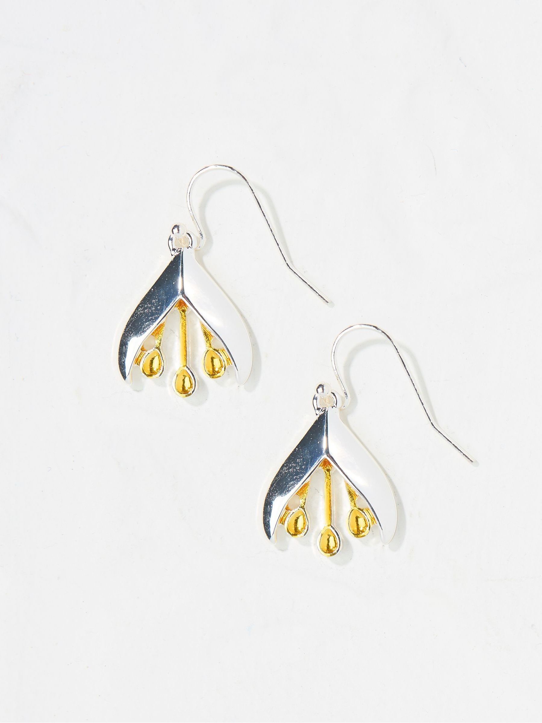 Silver Tone Tulip Drop Earring - Image 1 of 2
