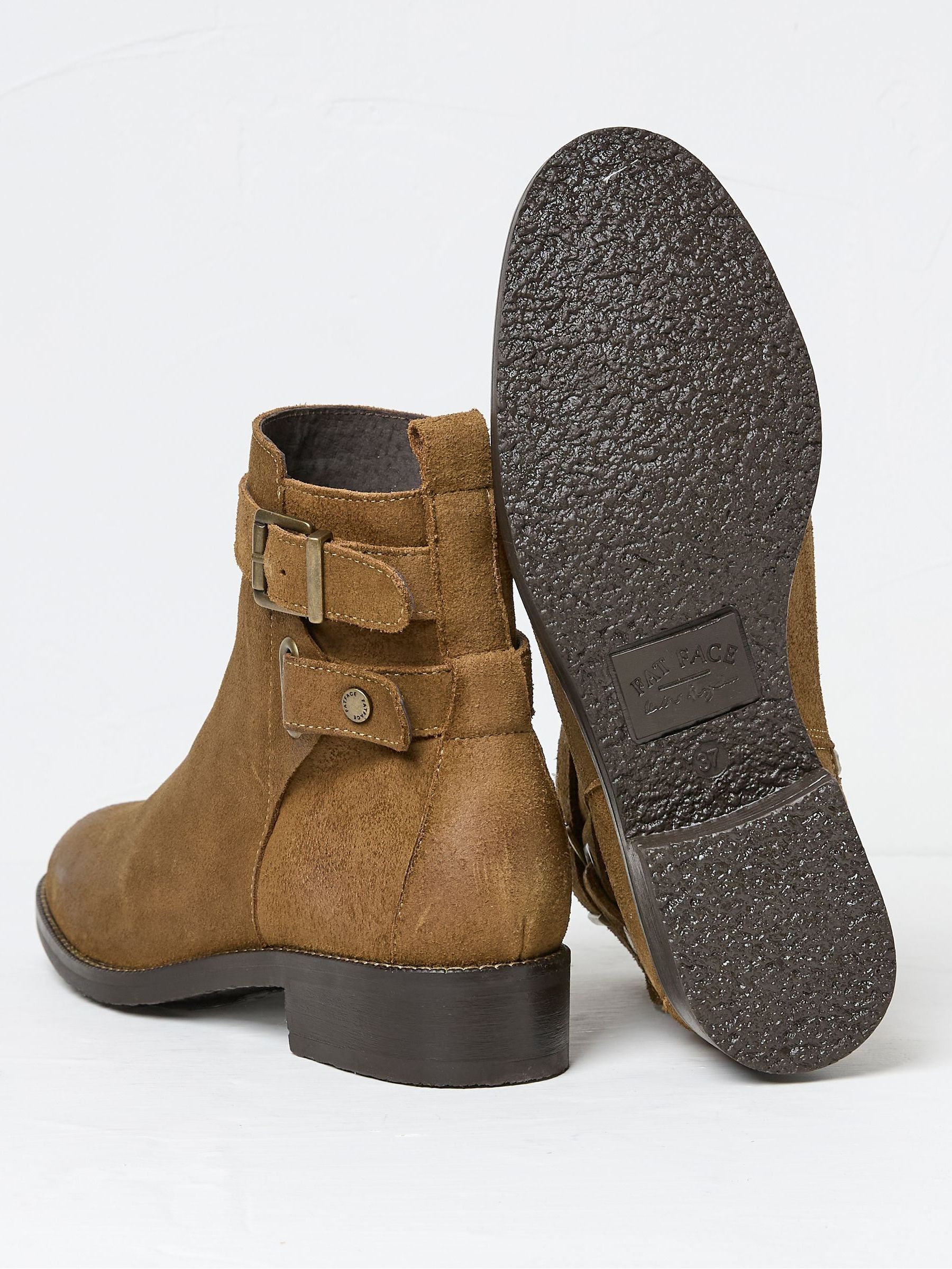 Avery Tan Brown Buckle Boots - Image 2 of 3