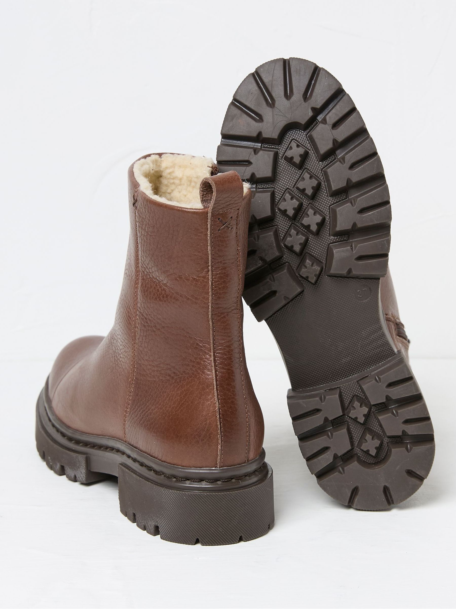 Winslie Chocolate Brown Chunky Boots - Image 2 of 3
