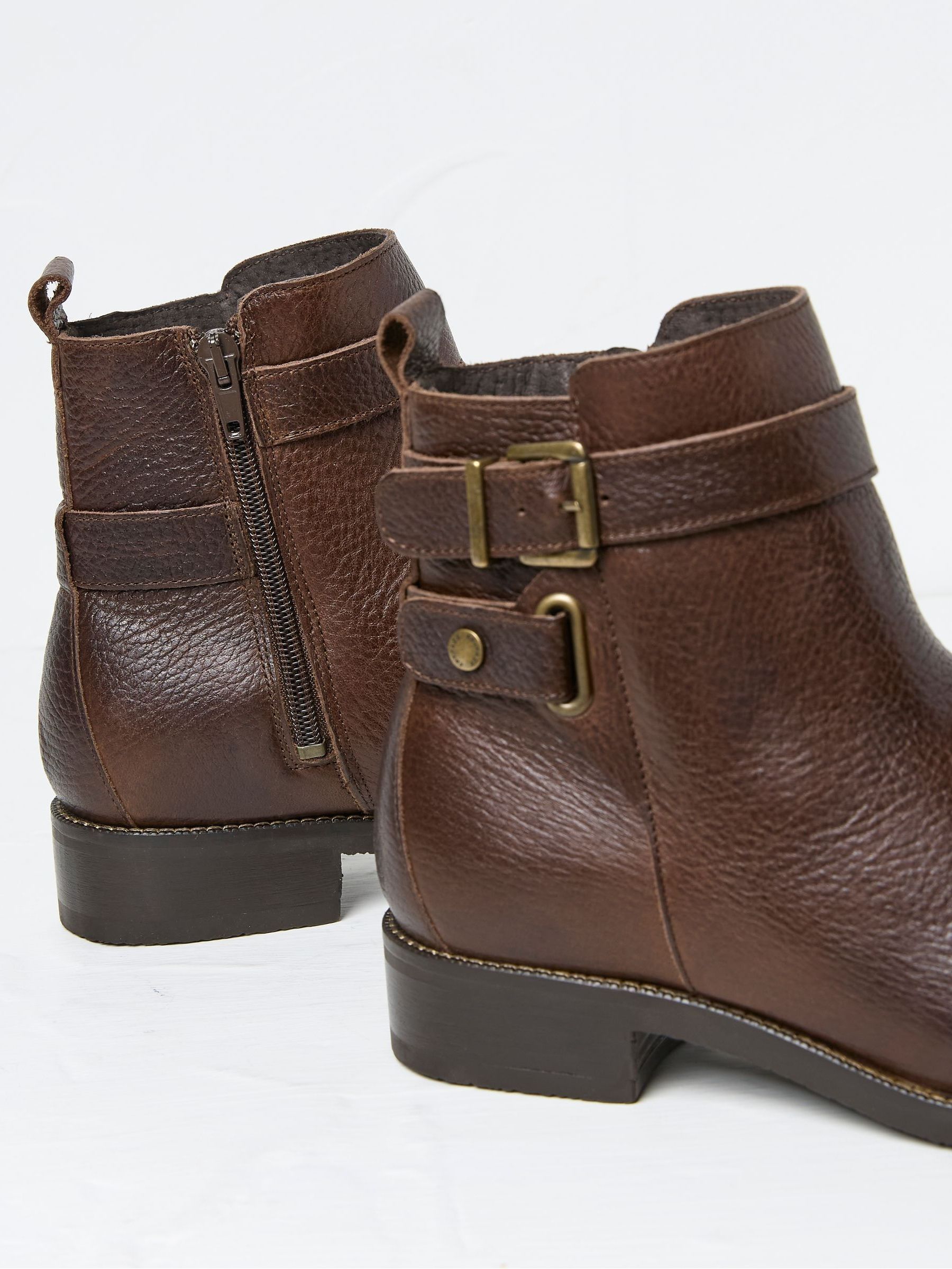 Avery Brown Buckle Boots - Image 3 of 3