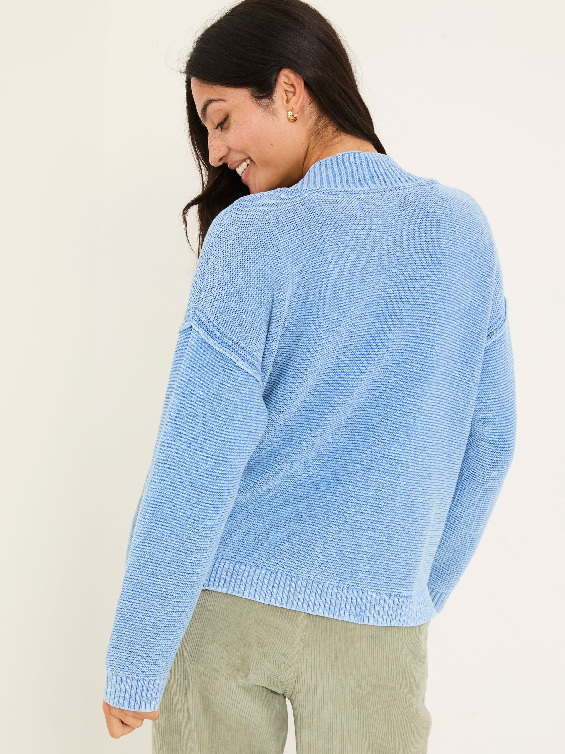 Blue Edie Laundered Knitted Cardigan - Image 2 of 9