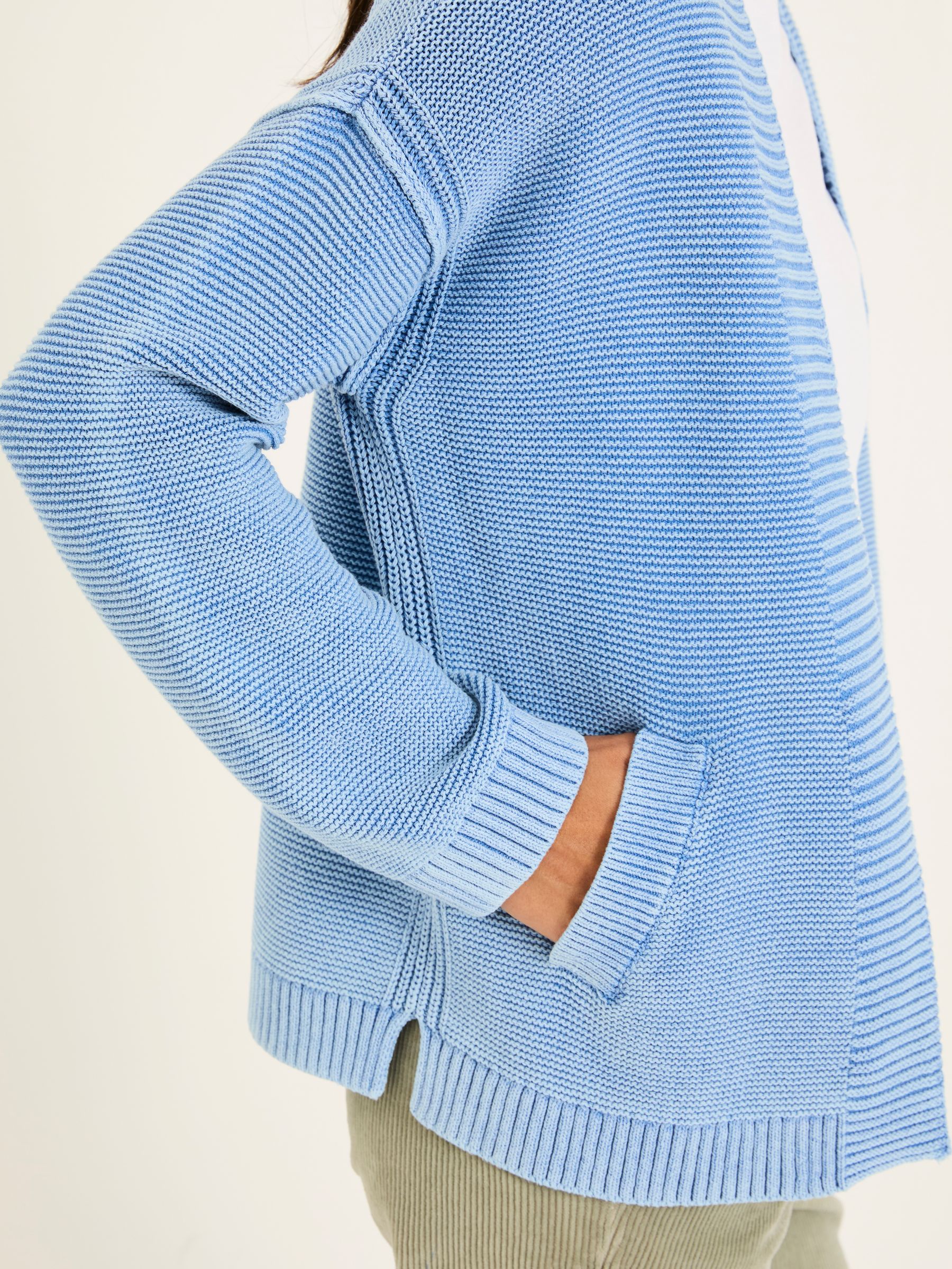 Blue Edie Laundered Knitted Cardigan - Image 4 of 9