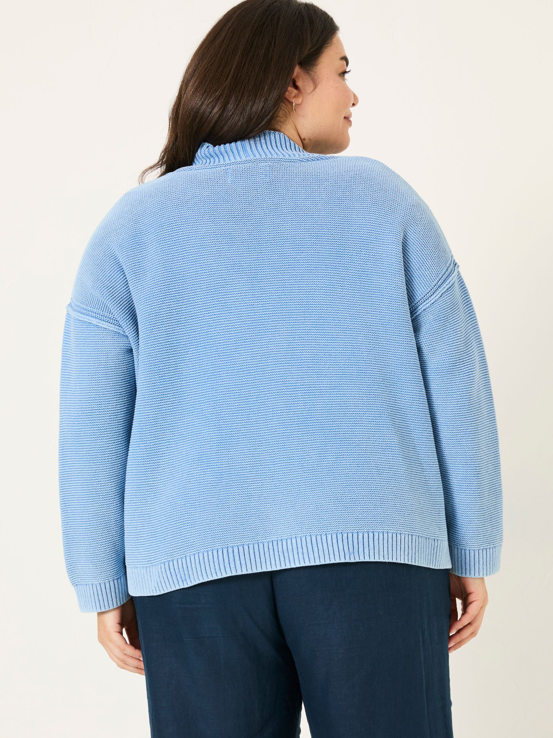 Blue Edie Laundered Knitted Cardigan - Image 7 of 9