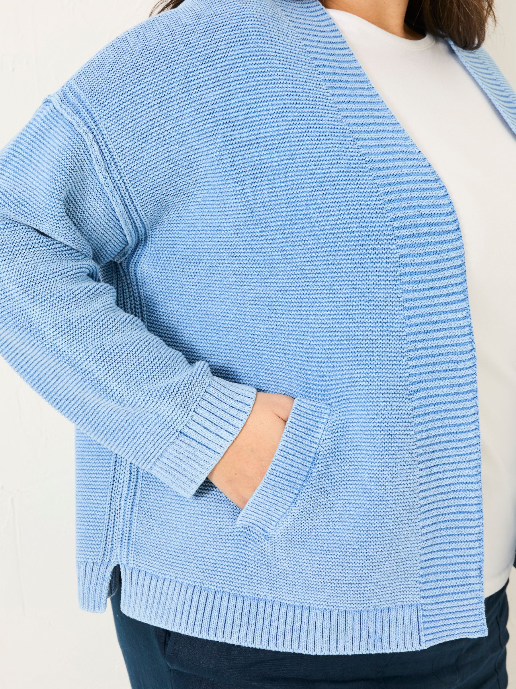 Blue Edie Laundered Knitted Cardigan - Image 8 of 9
