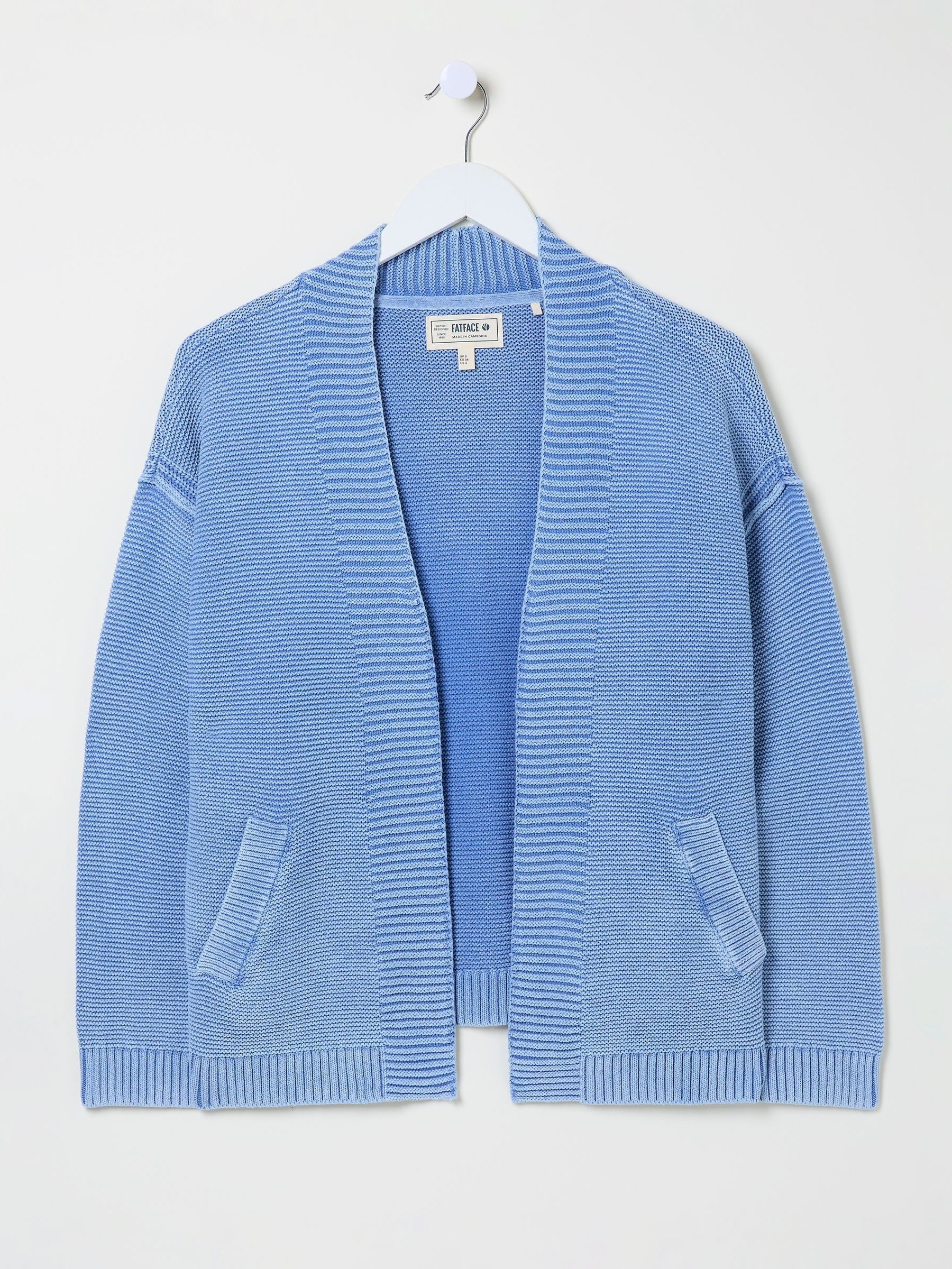 Blue Edie Laundered Knitted Cardigan - Image 9 of 9