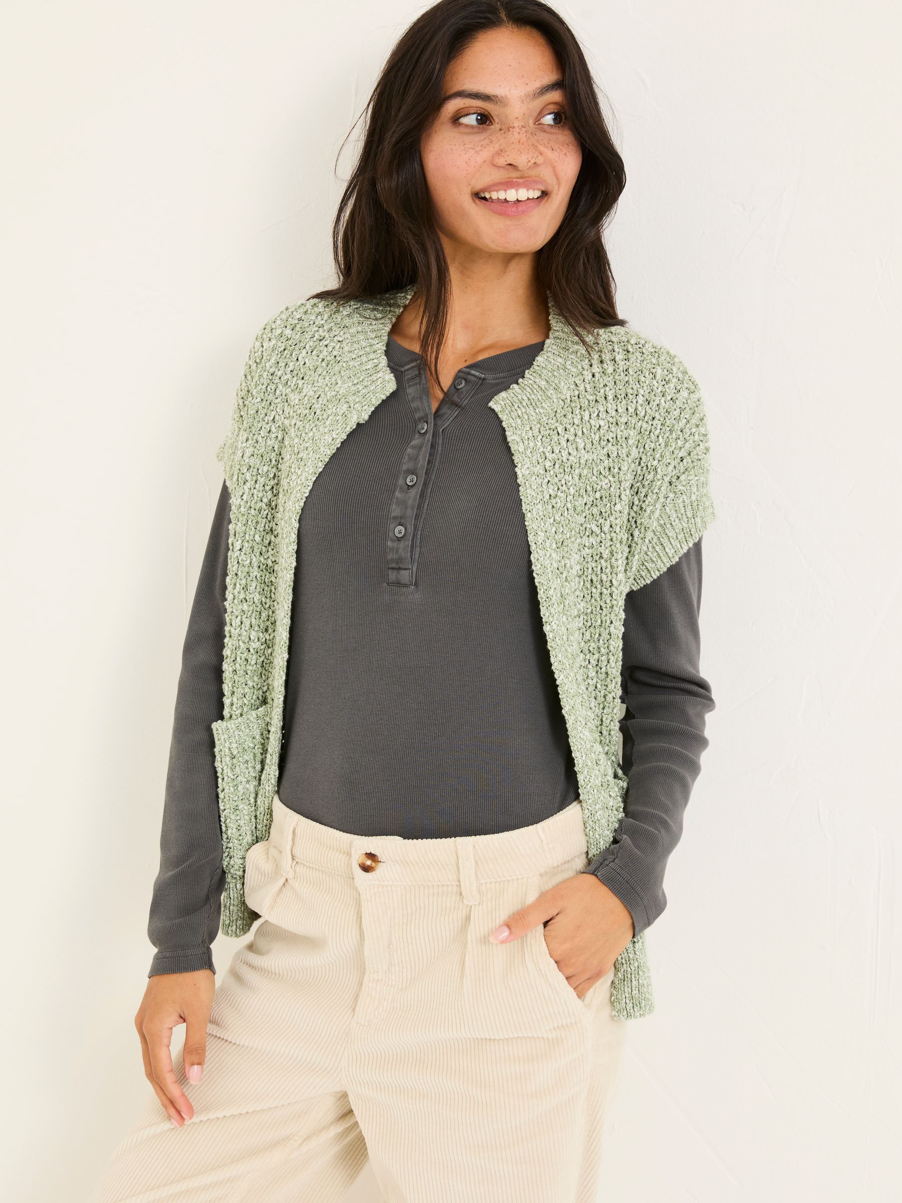Erika Green Knitted Kimono Cardigan - Image 5 of 10