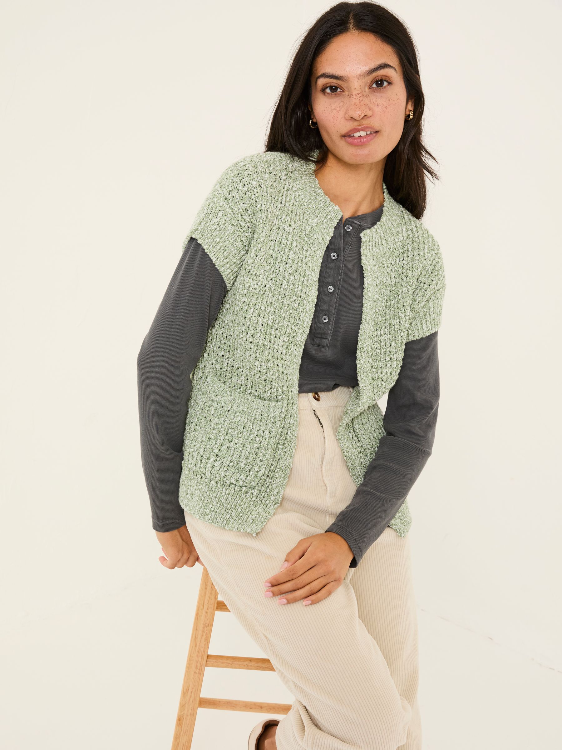 Erika Green Knitted Kimono Cardigan - Image 8 of 10