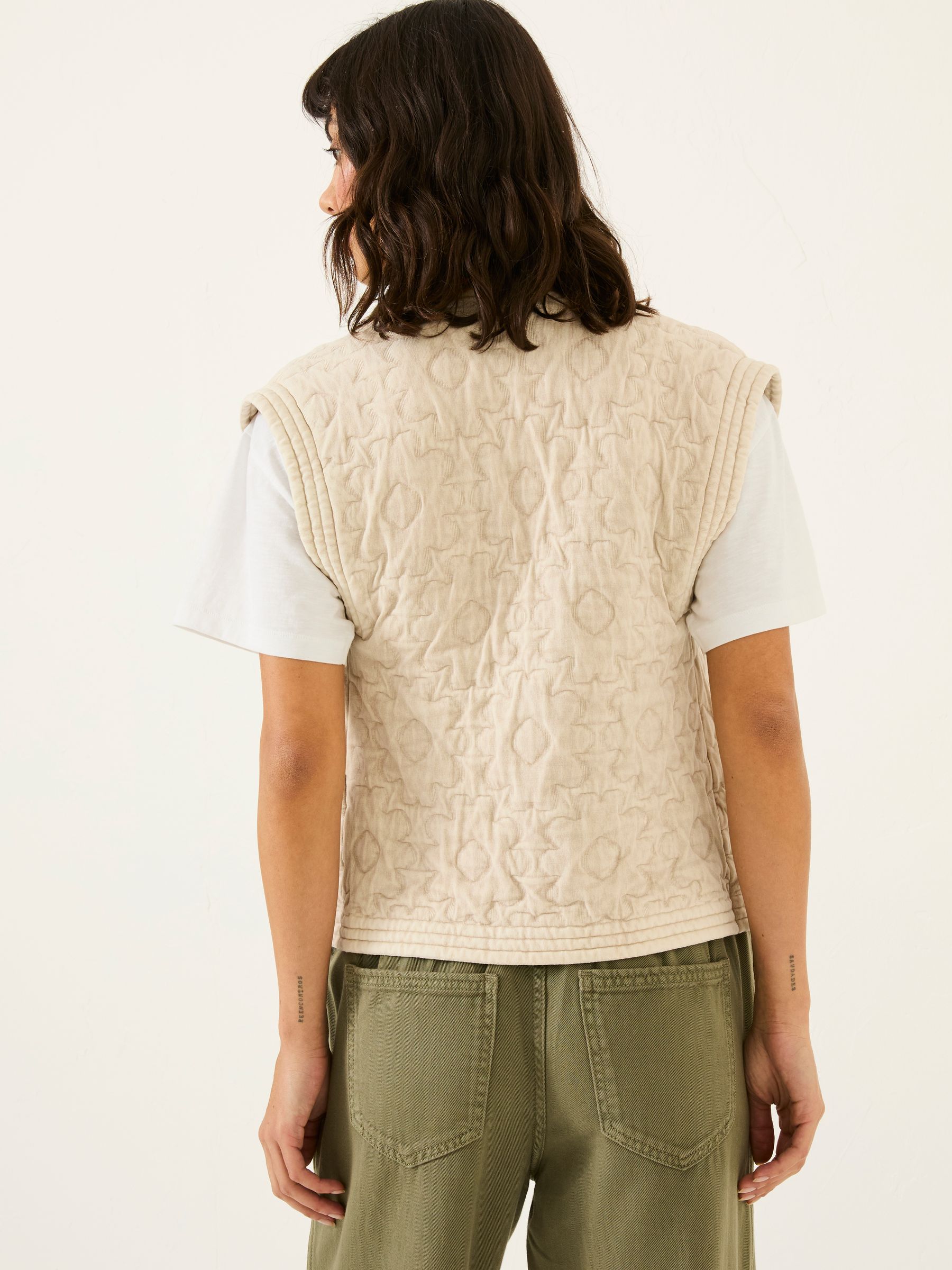 Flora Natural Quilted Waistcoat - Image 2 of 8