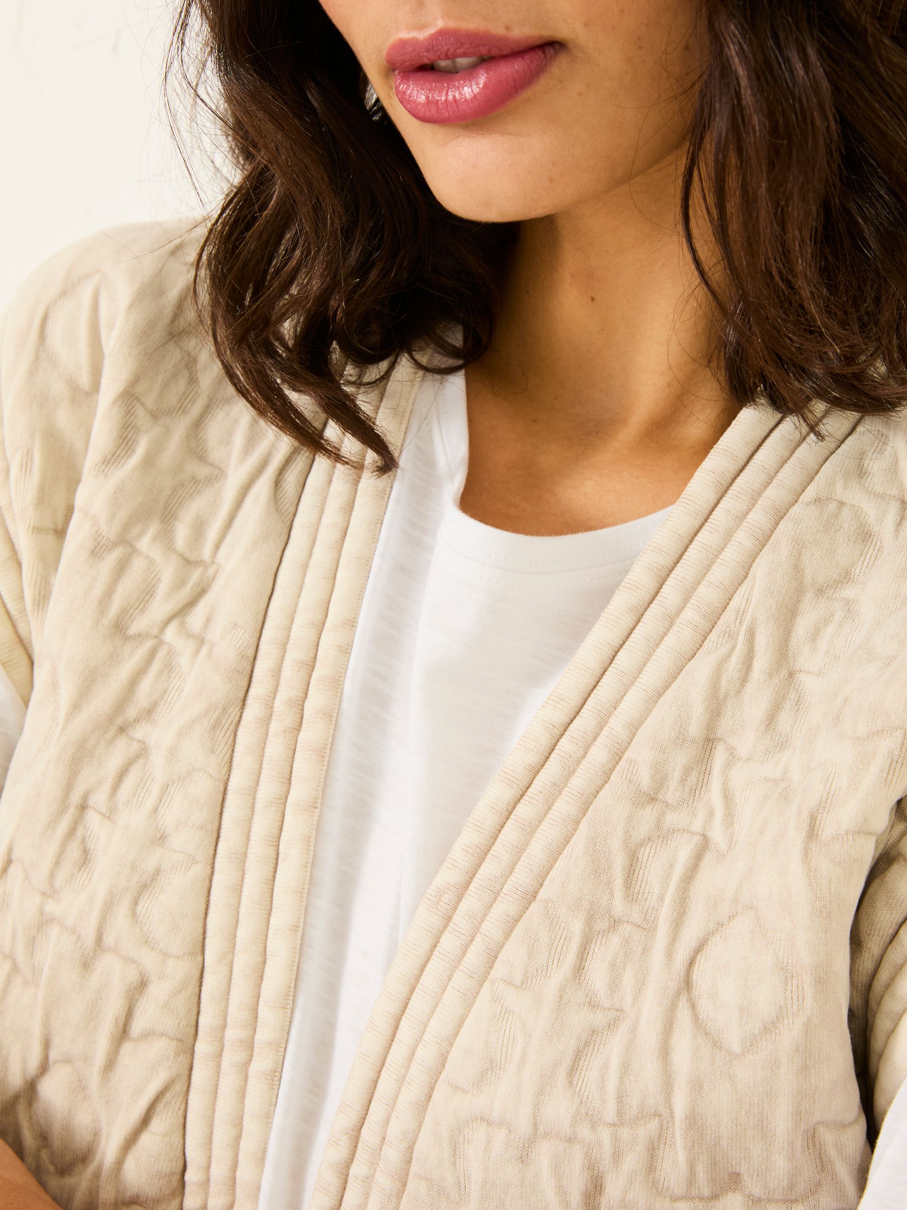 Flora Natural Quilted Waistcoat - Image 6 of 8