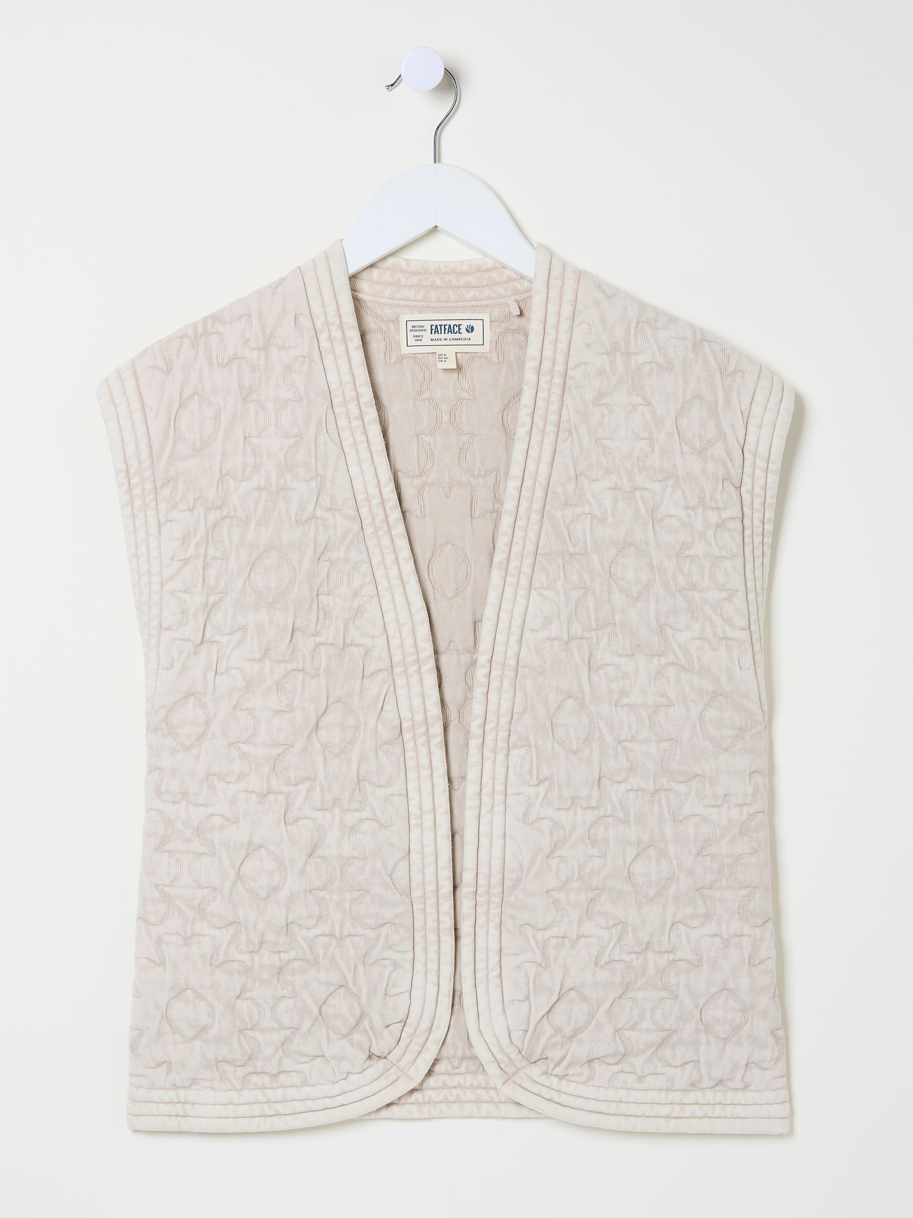 Flora Natural Quilted Waistcoat - Image 7 of 8