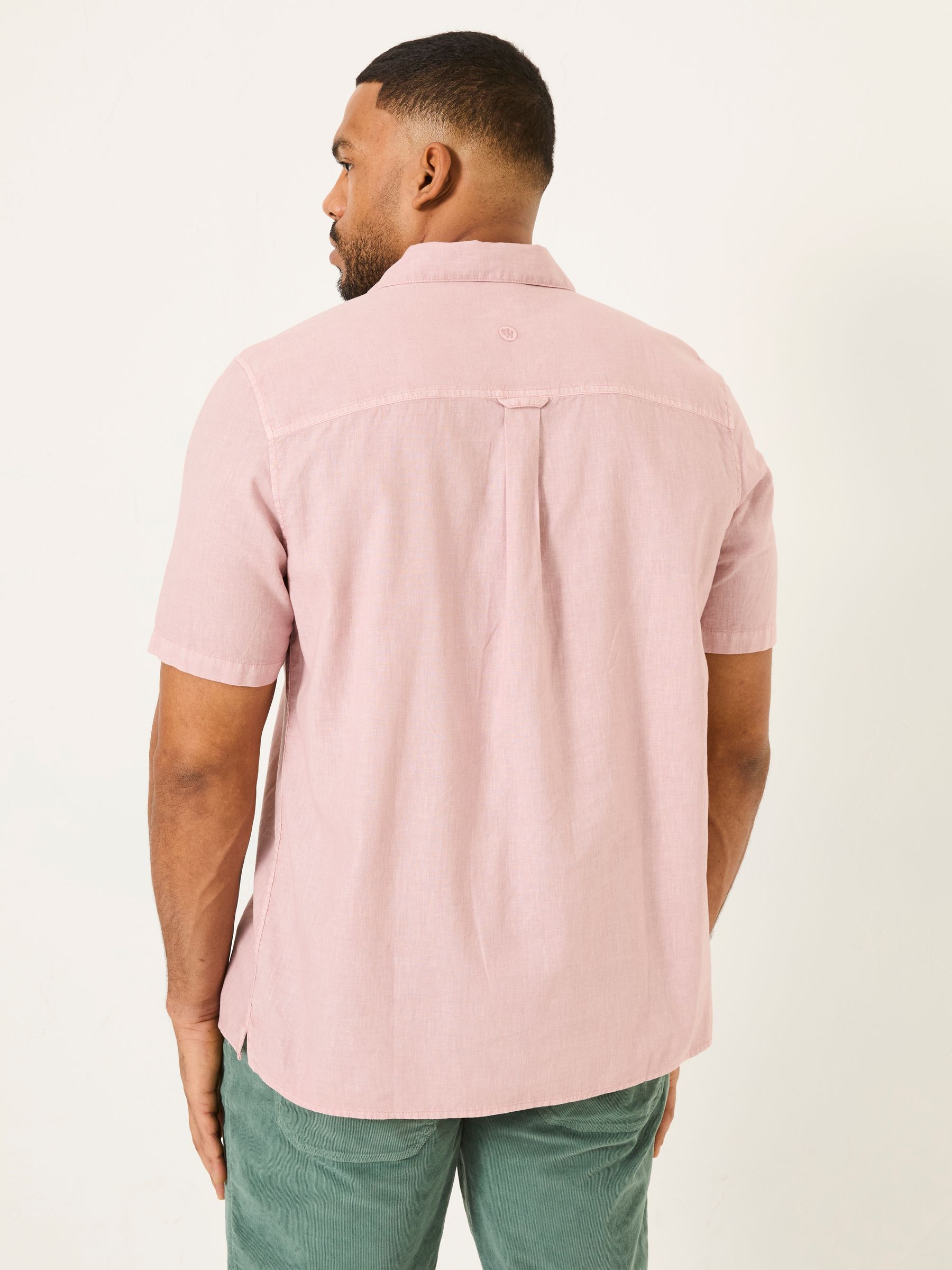 Bugle Dusky Pink Linen Cotton Shirt - Image 7 of 9