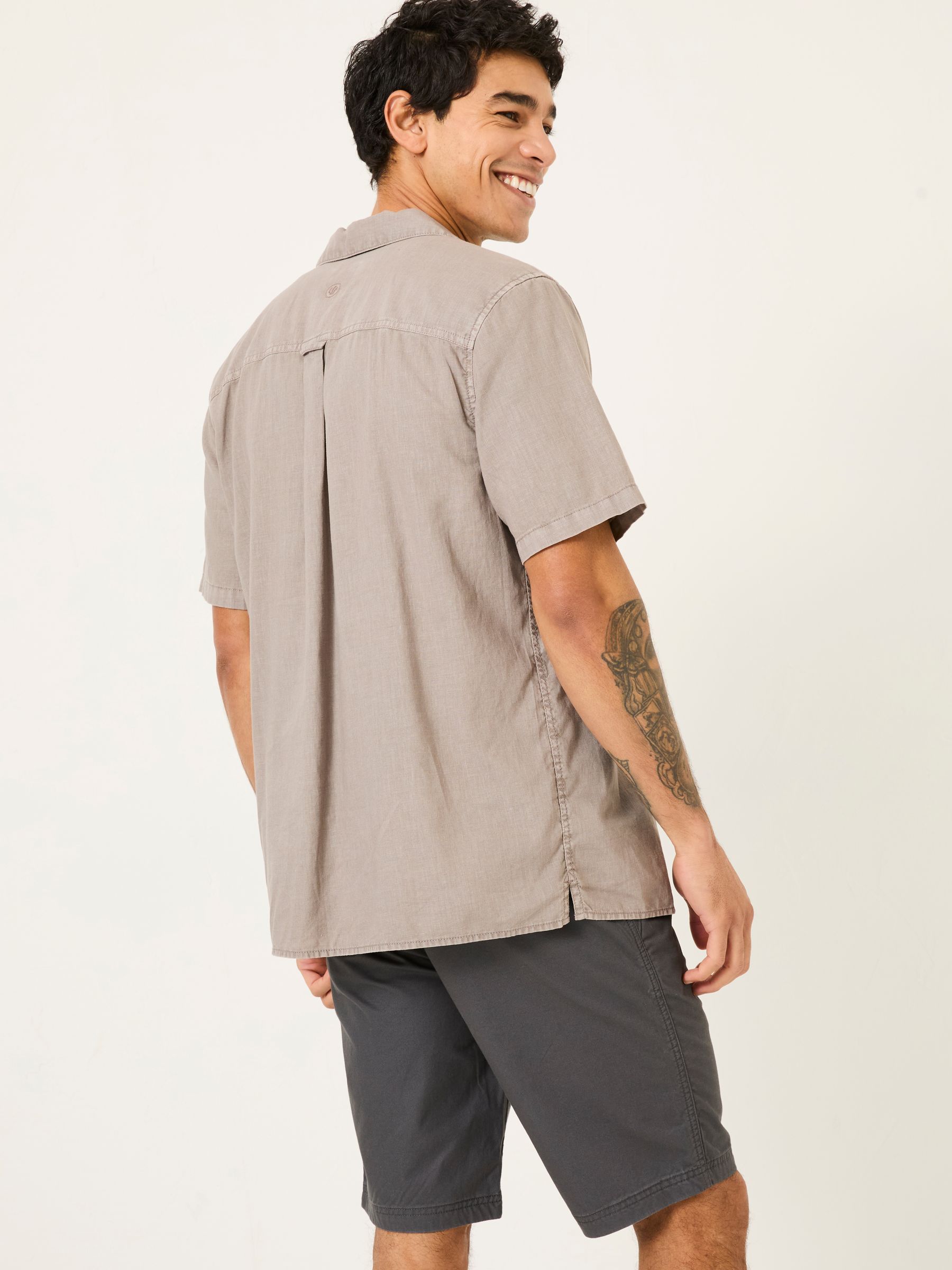 Bugle Light Grey Linen Cotton Shirt - Image 2 of 6