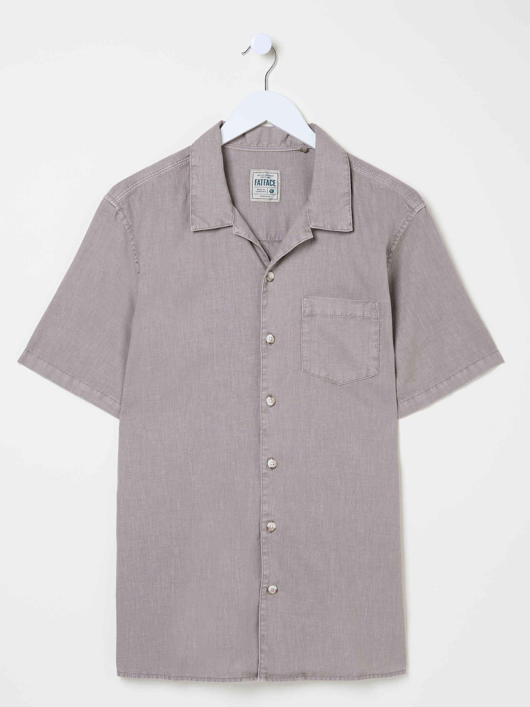 Bugle Light Grey Linen Cotton Shirt - Image 6 of 6