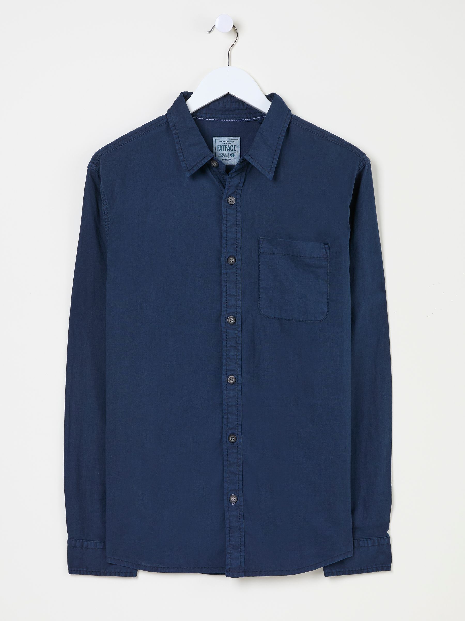 Bugle Navy Linen Cotton Shirt - Image 3 of 3