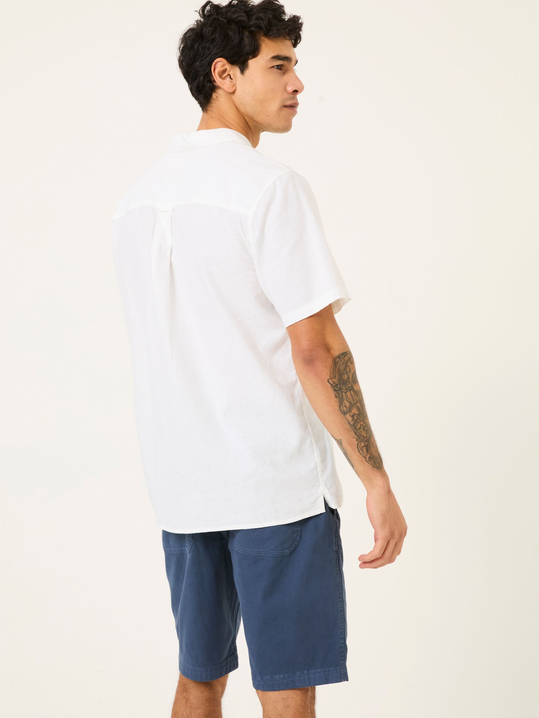 Bugle White Linen Cotton Shirt - Image 2 of 5
