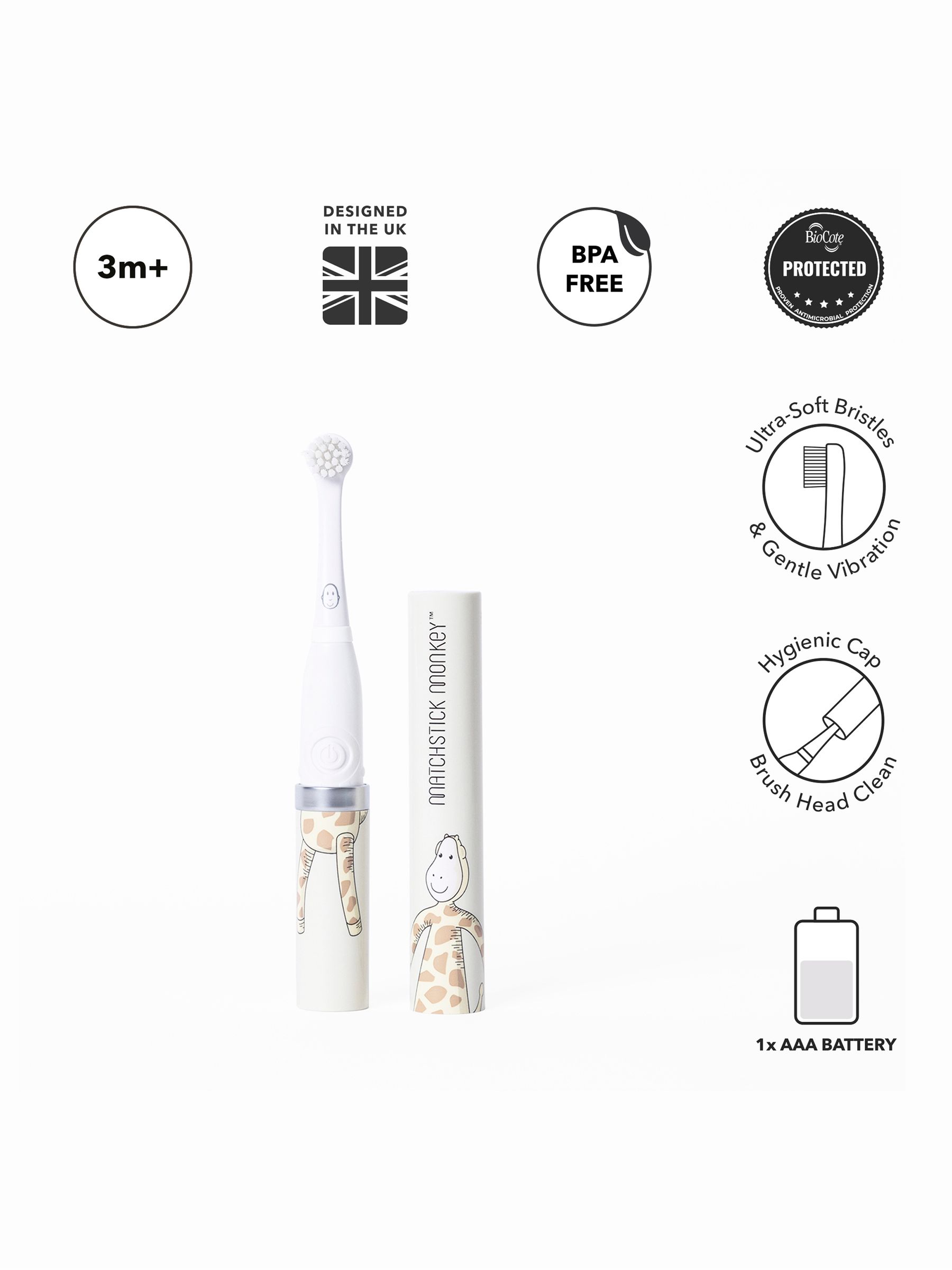 Matchstick Monkey Baby Electric Sonic Toothbrush - Image 1 of 5