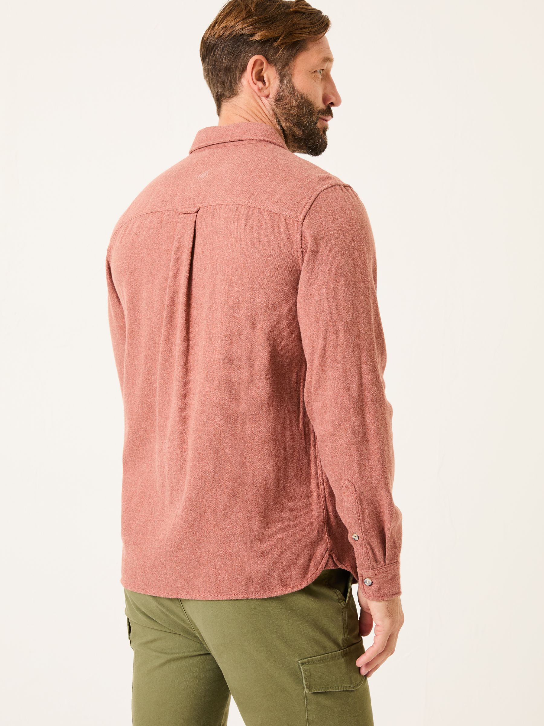 Rust Brown Long Sleeve Brushed Shirt - Image 2 of 6