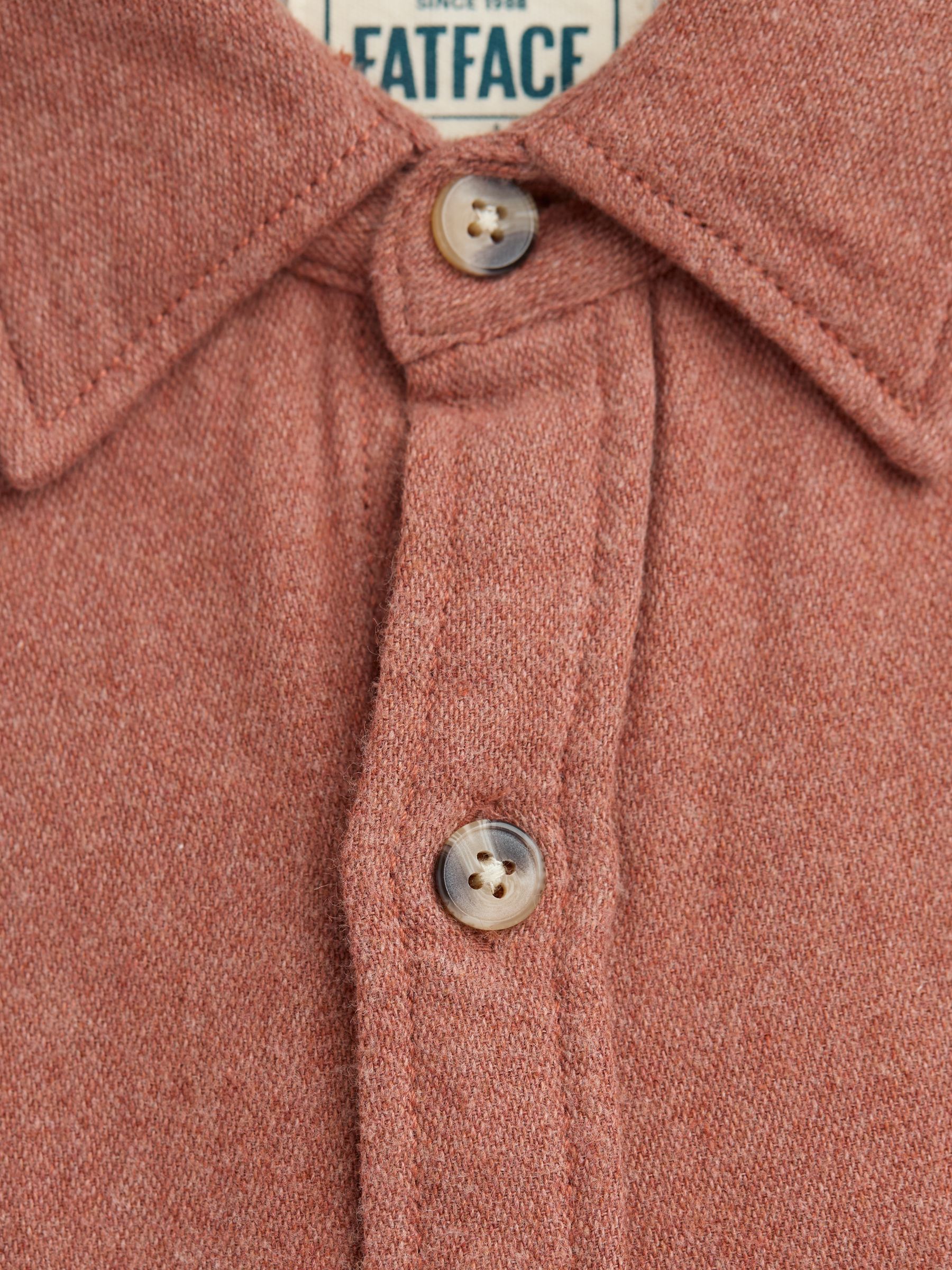 Rust Brown Long Sleeve Brushed Shirt - Image 6 of 6