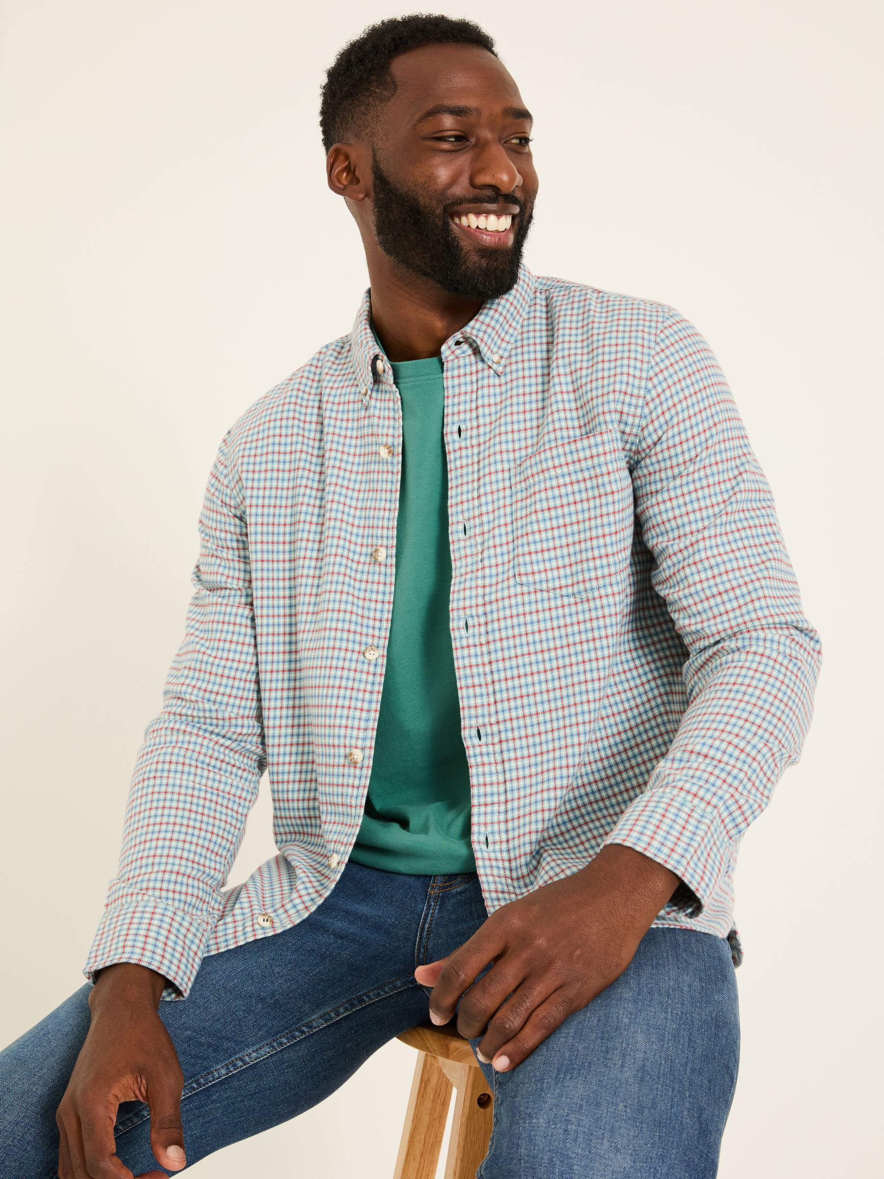 Bath Red Long Sleeve Check Shirt - Image 3 of 5