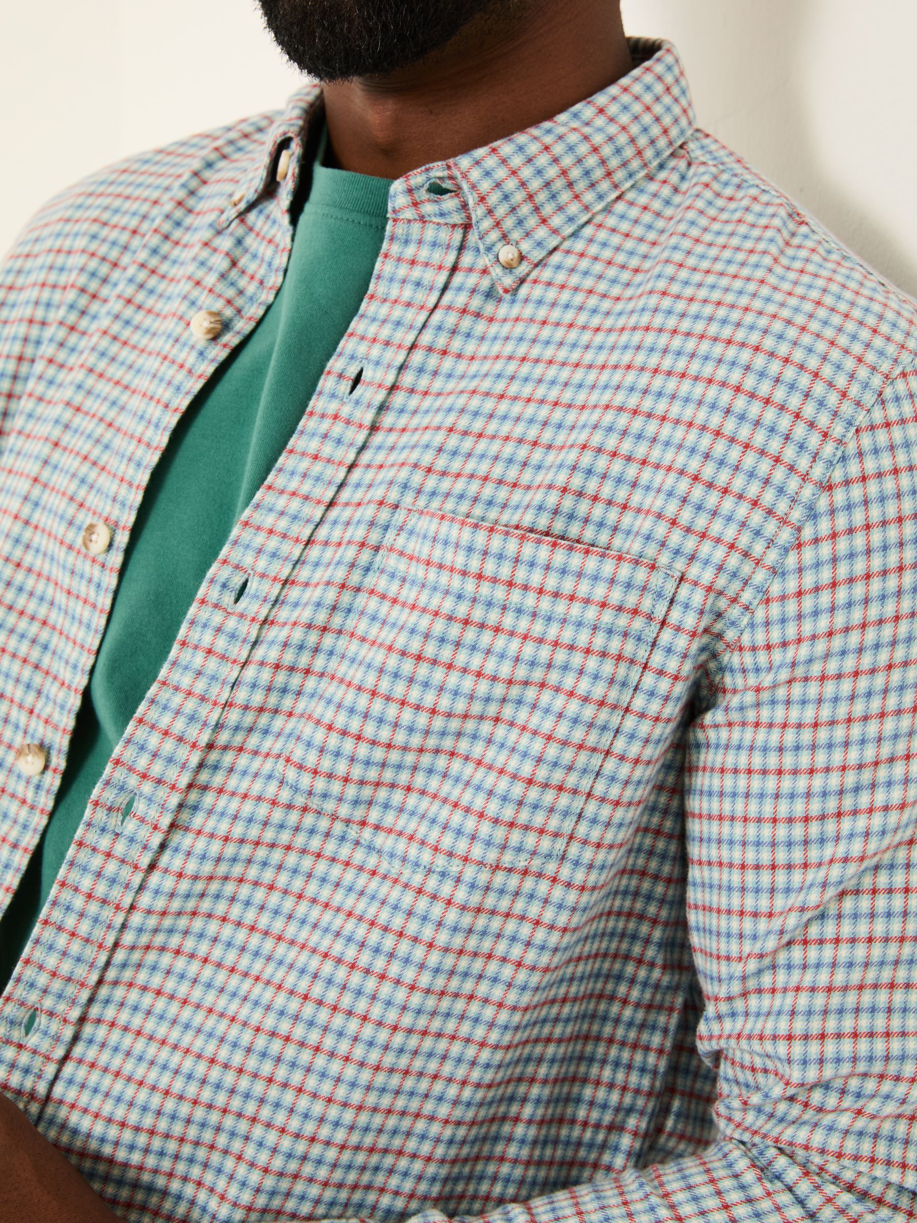 Bath Red Long Sleeve Check Shirt - Image 4 of 5