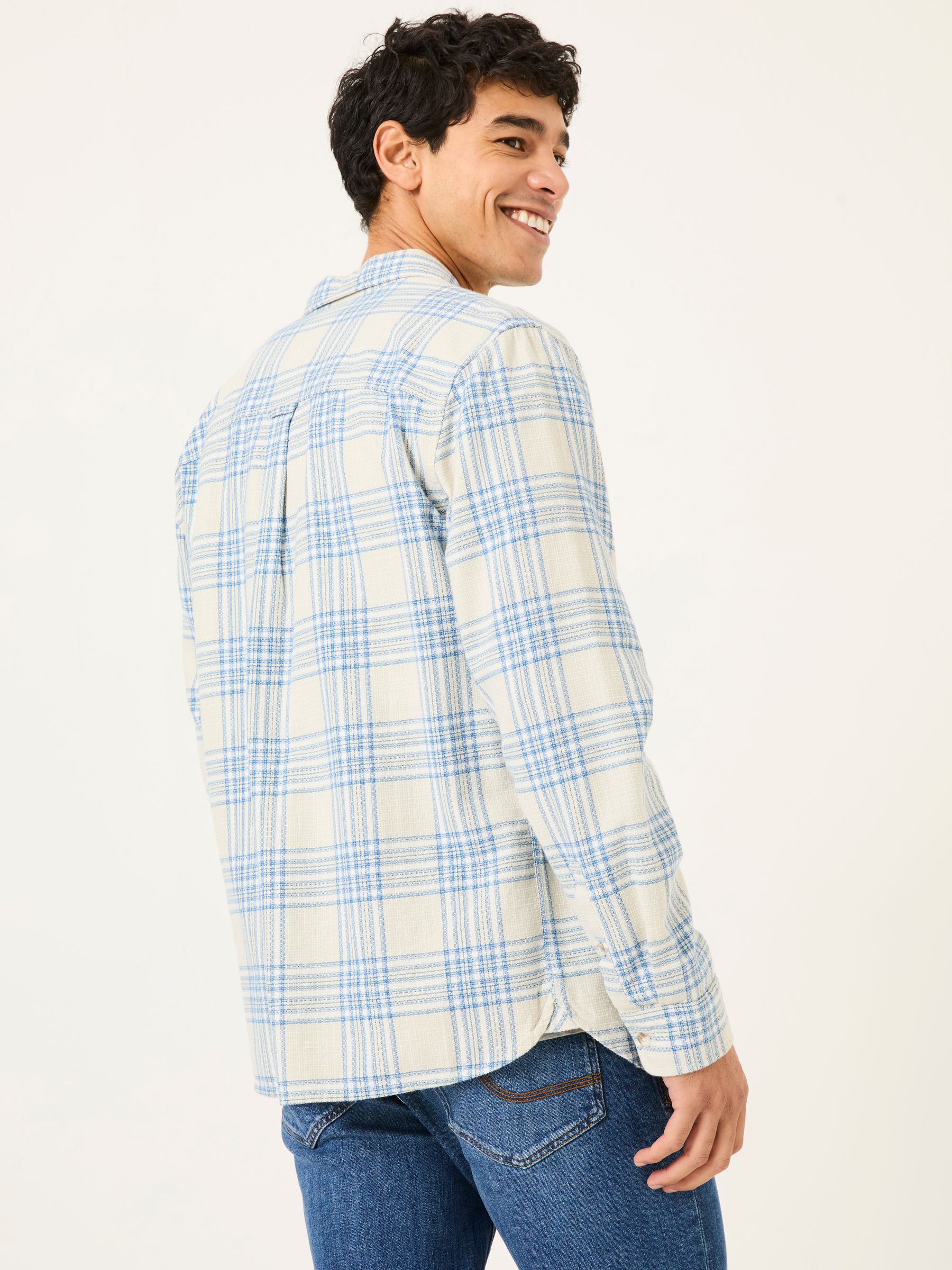 Light Vintage Blue Long Sleeve Hove Check Shirt - Image 2 of 5