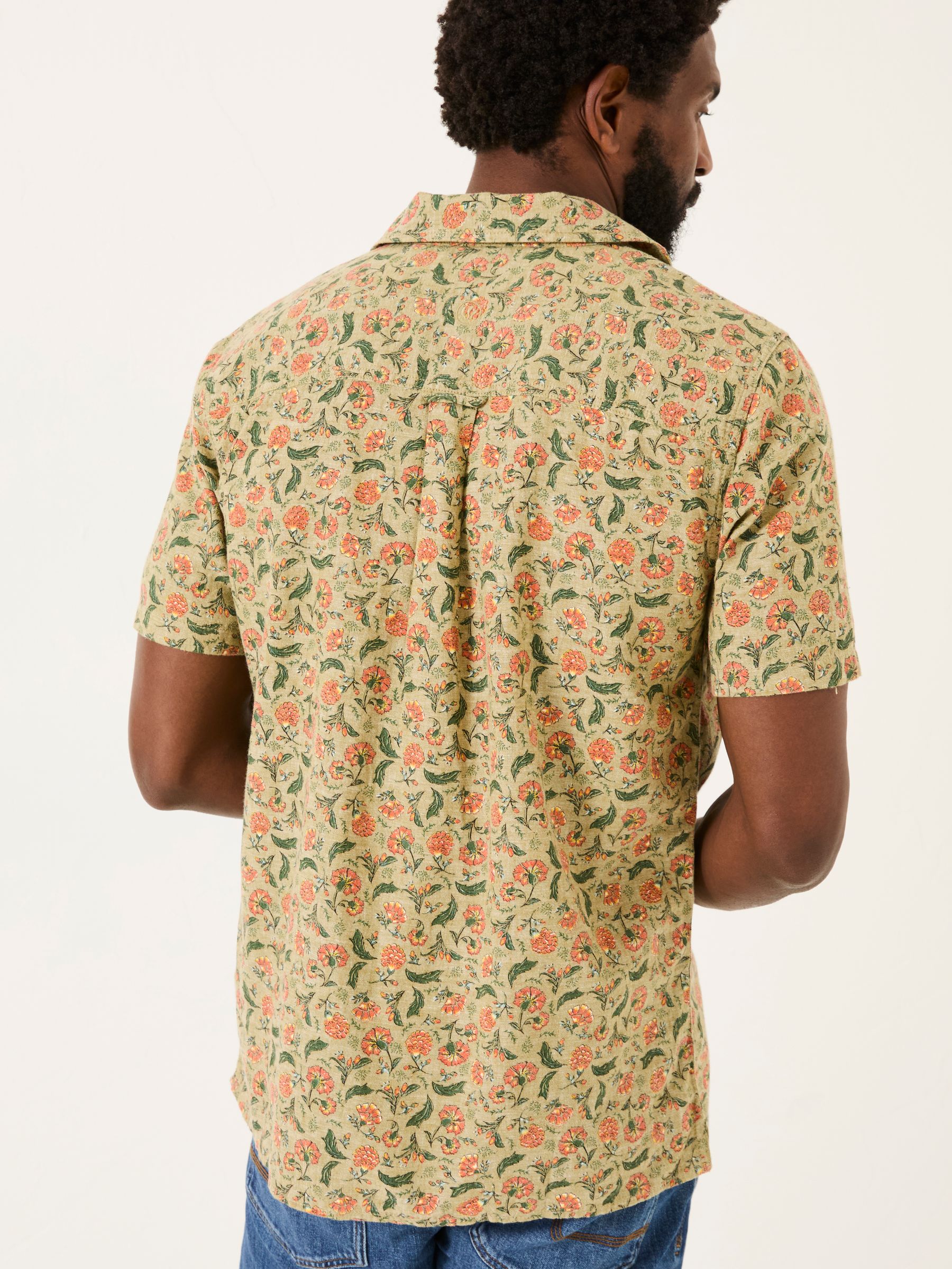 Mid Green Short Sleeve Bloom Print Shirt - Image 3 of 6