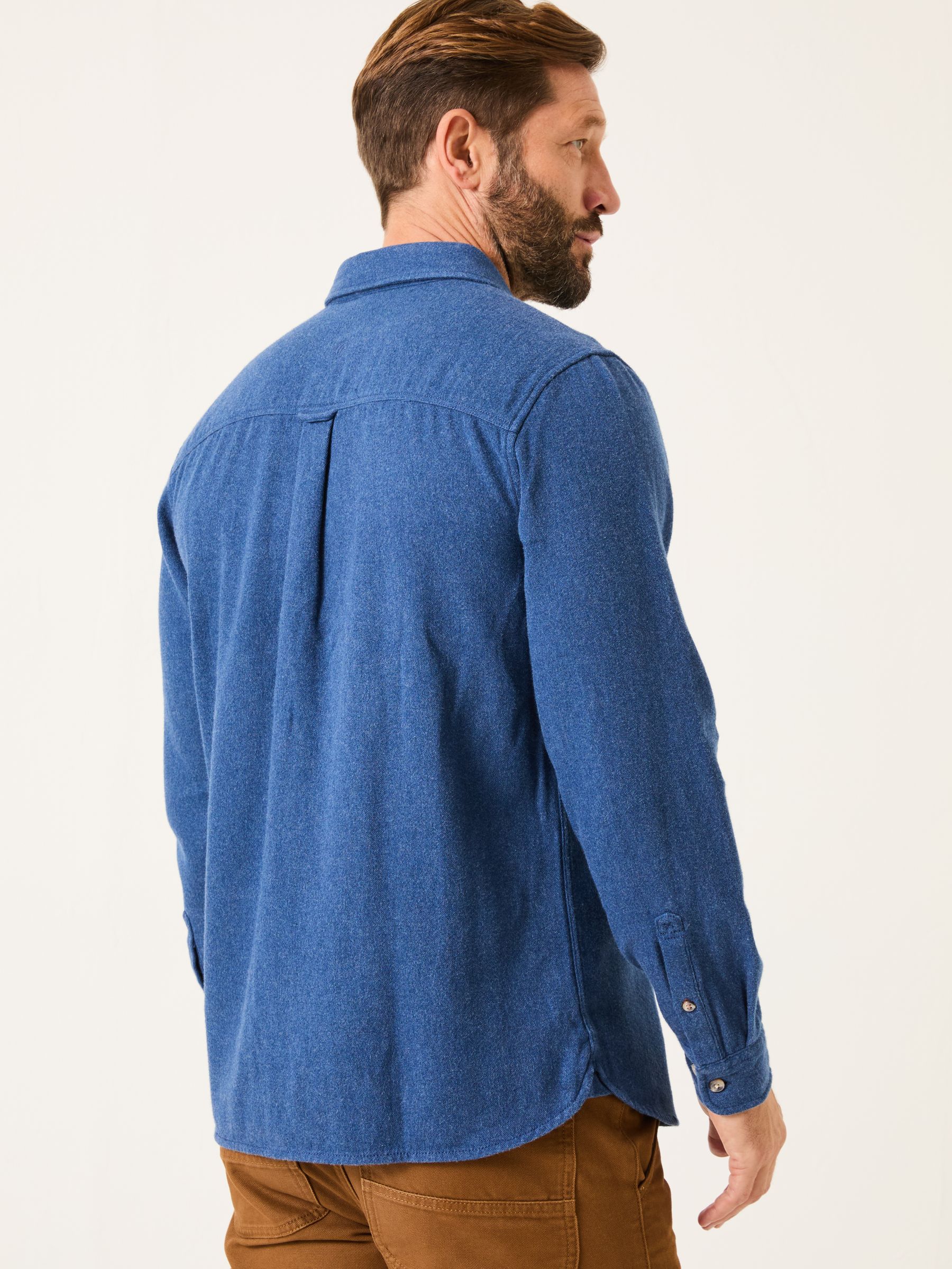 Blue Denim Long Sleeve Brushed Shirt - Image 2 of 5