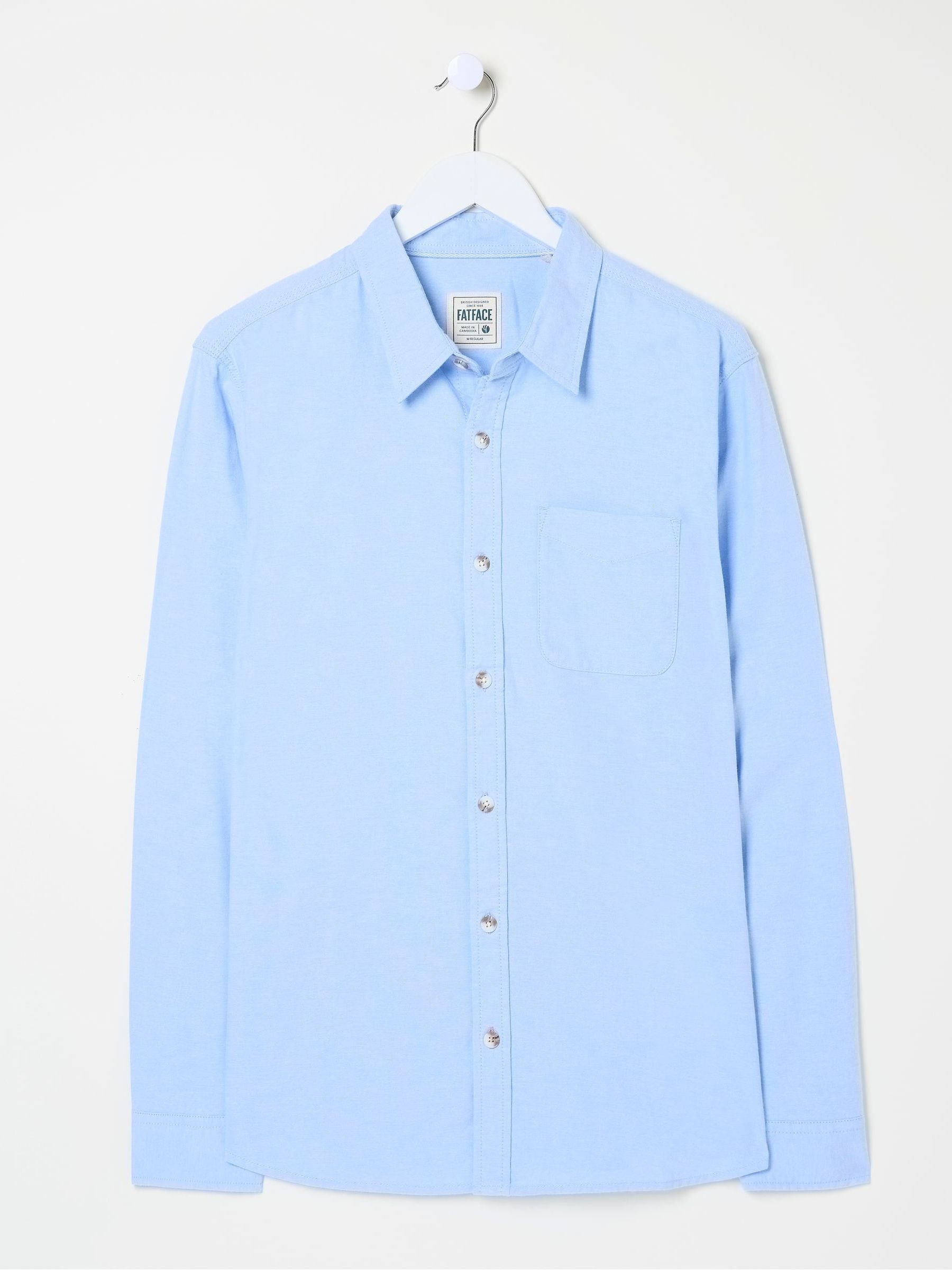 Blue Long Sleeve Oxford Shirt - Image 5 of 6