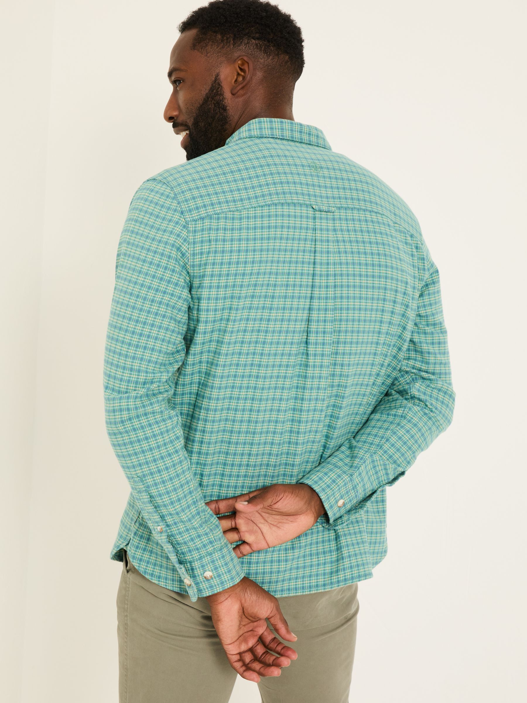 Bath Light Teal Long Sleeve Check Shirt - Image 2 of 6