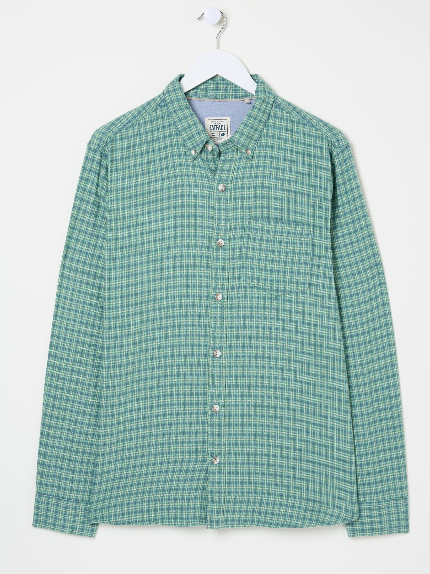 Bath Light Teal Long Sleeve Check Shirt - Image 6 of 6