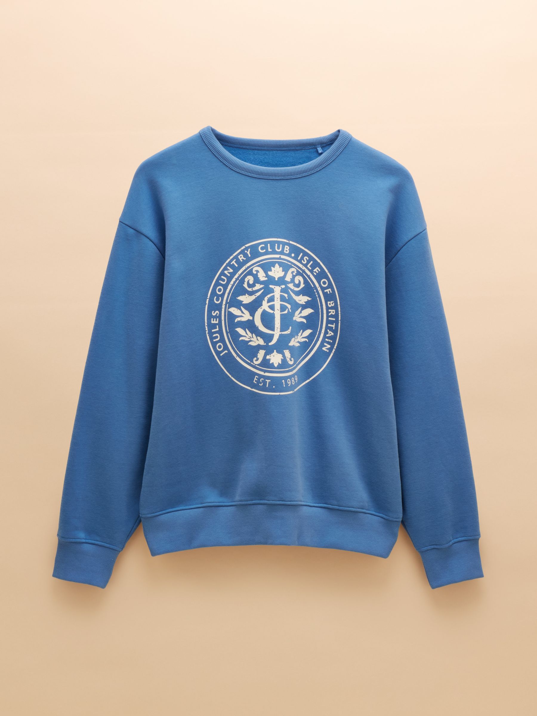 Graphic Blue Cotton Rich Crew Neck Sweatshirt - Image 7 of 7