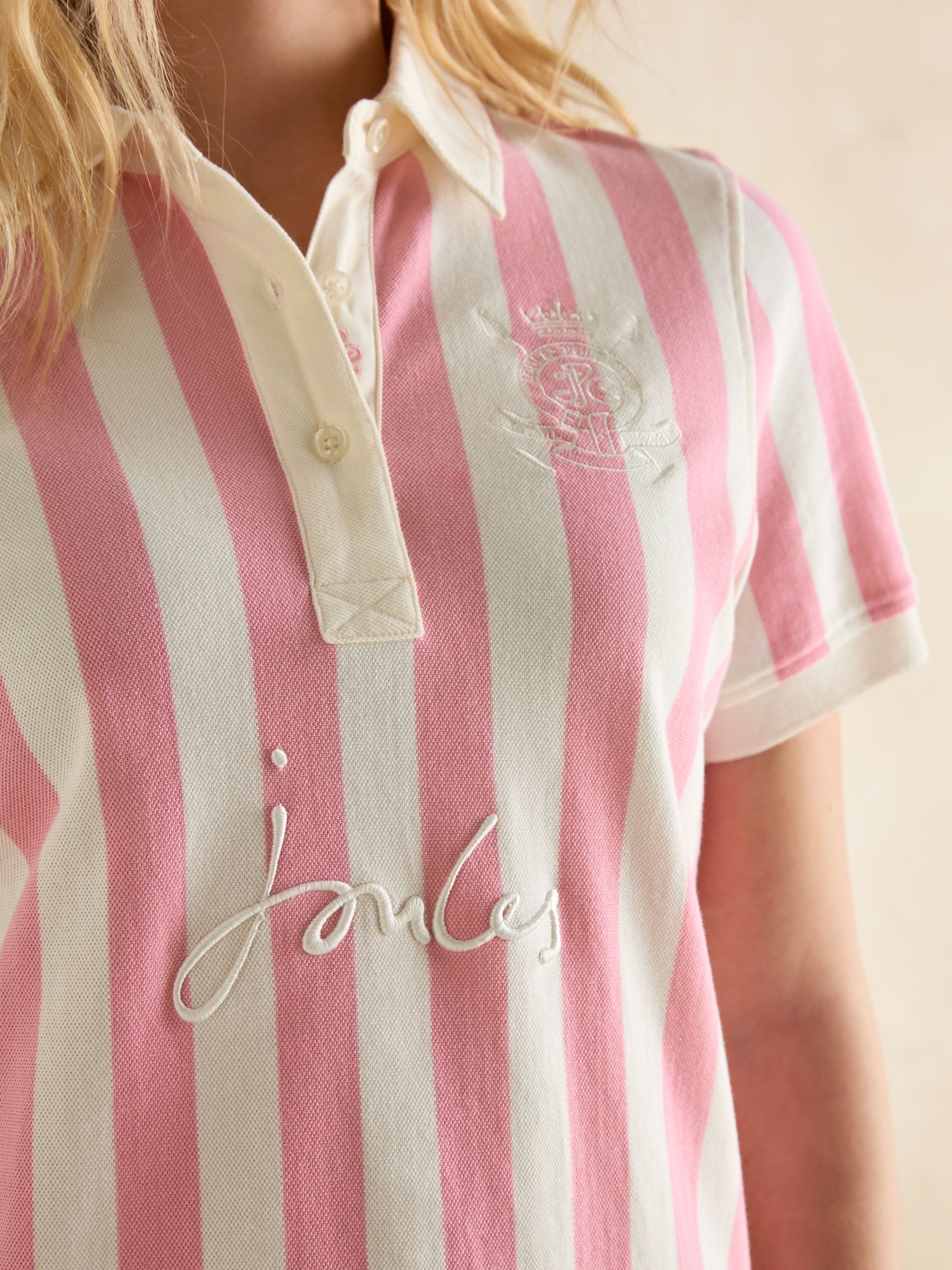 Beaufort Pink/Cream Polo Shirt - Image 5 of 7