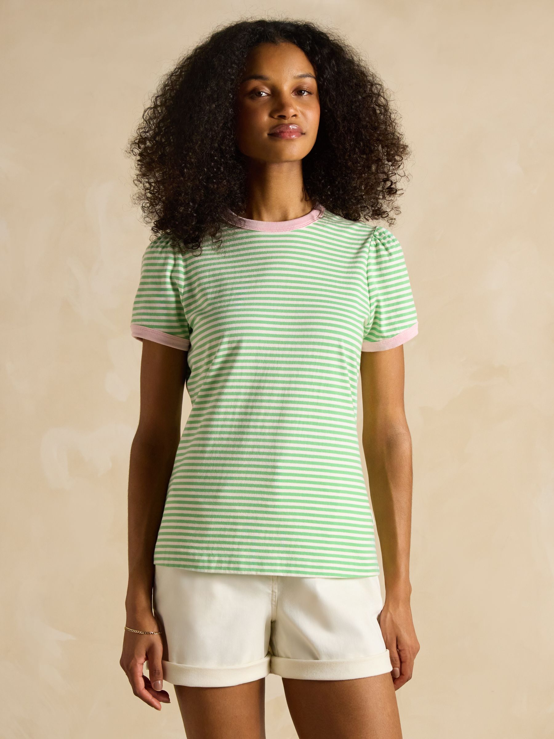 JJXX Jxgigi STR SS Stripe Tee Jrs SN - T-shirt Donna A Righe, Manica Corta, Elasticizzata, 95% Cotone E 5% Elastan