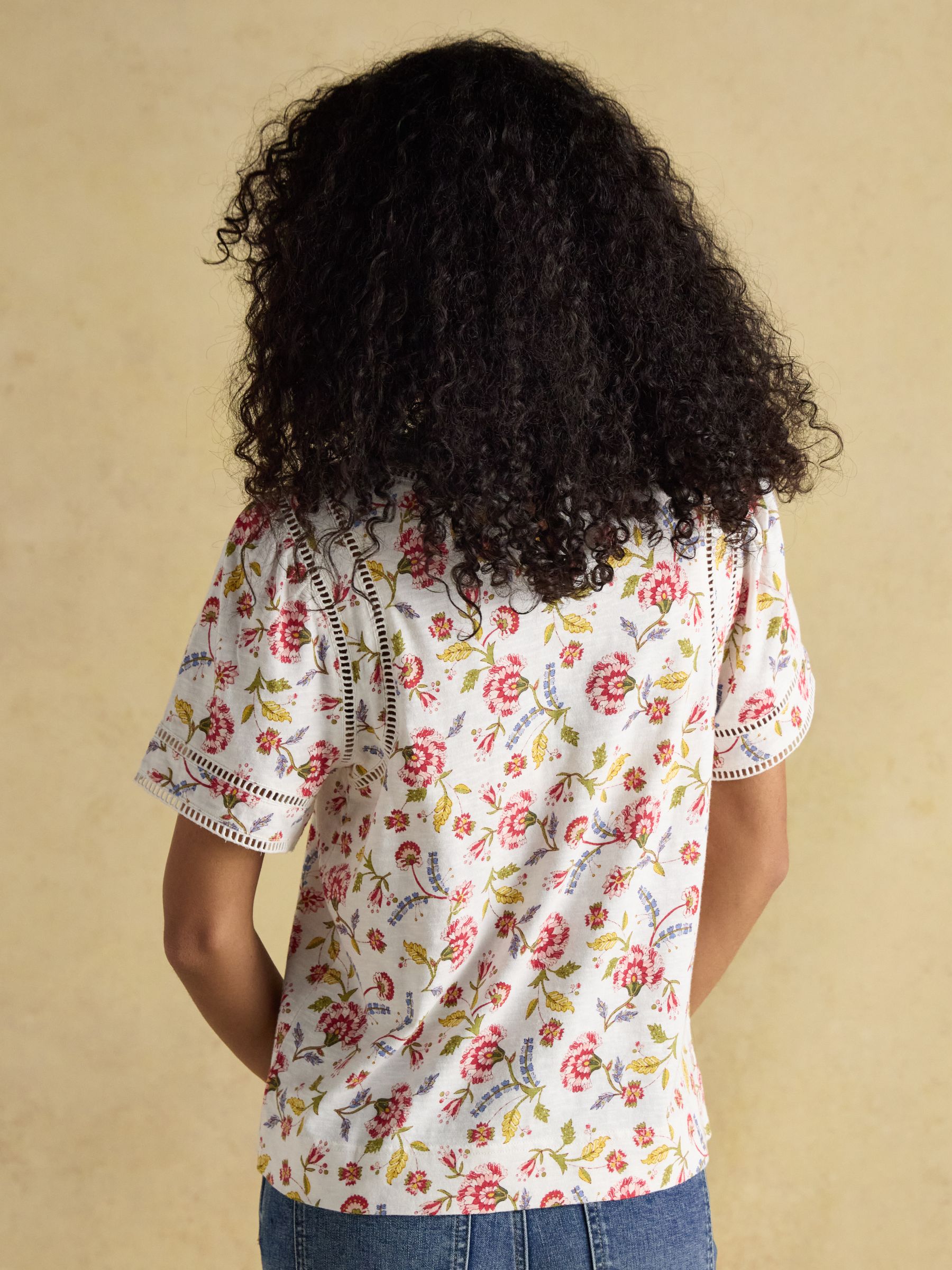 Sienna Provence Floral Ladder Trim T-Shirt - Image 2 of 8